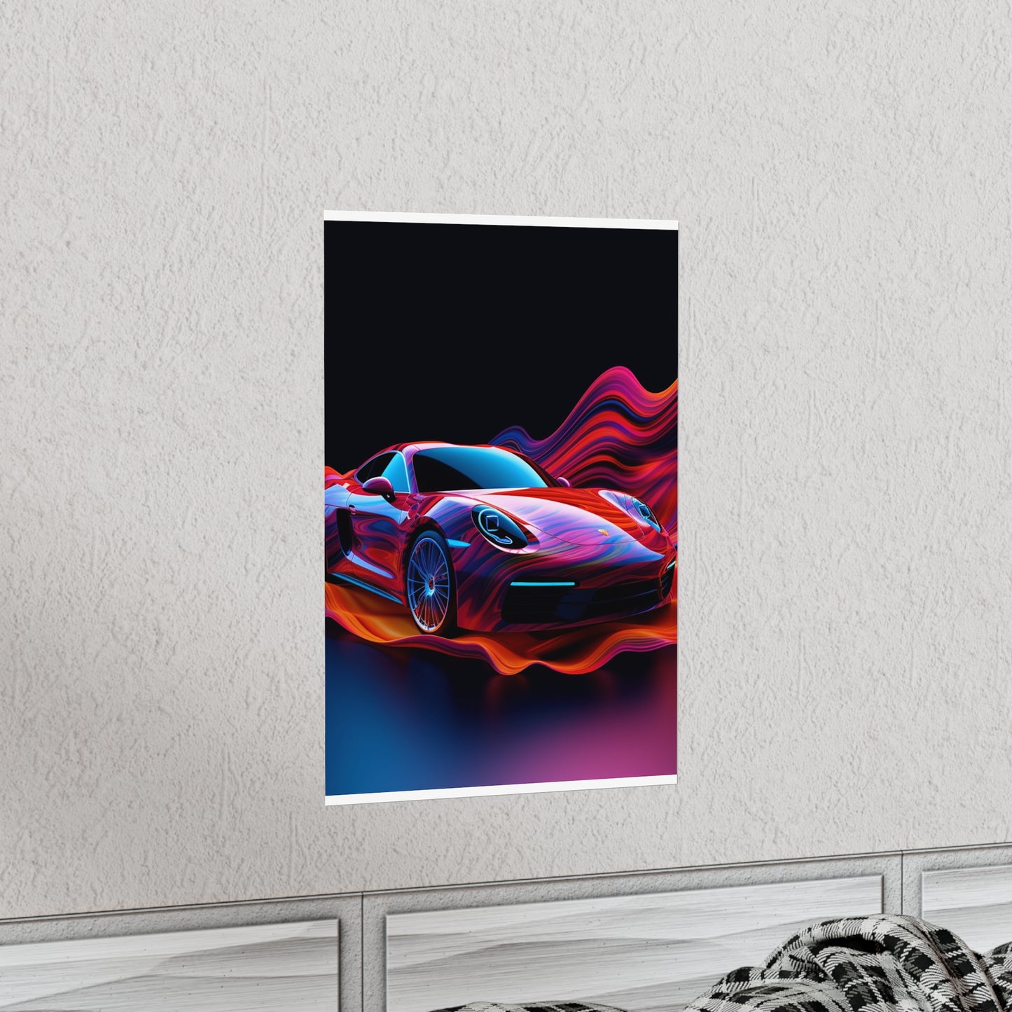 Premium Matte Vertical Posters Porsche Water Fusion 4