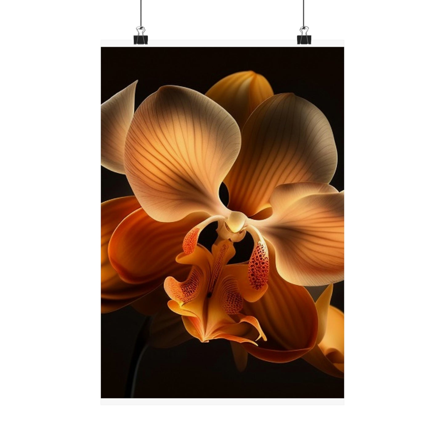 Premium Matte Vertical Posters Orange Orchid 2