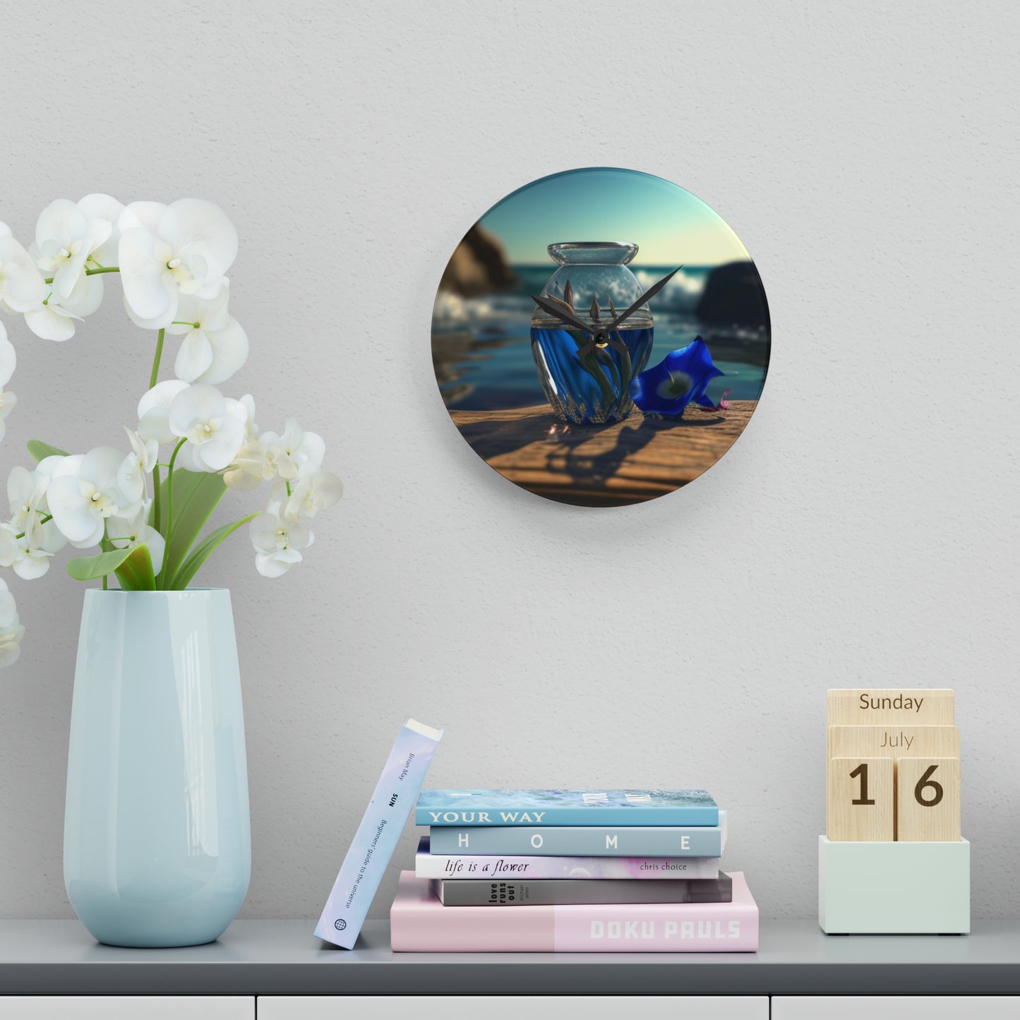 Acrylic Wall Clock The Bluebell 4