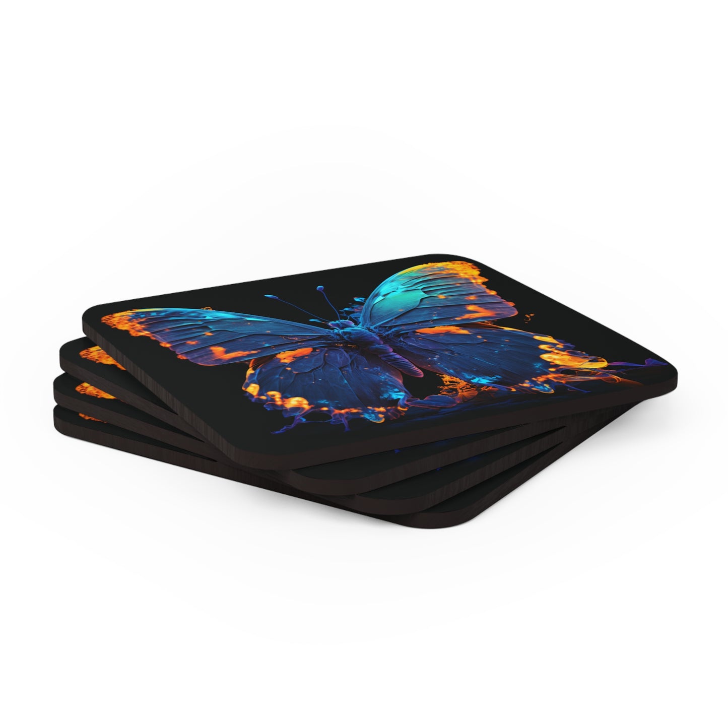 Corkwood Coaster Set Thermal Butterfly 3