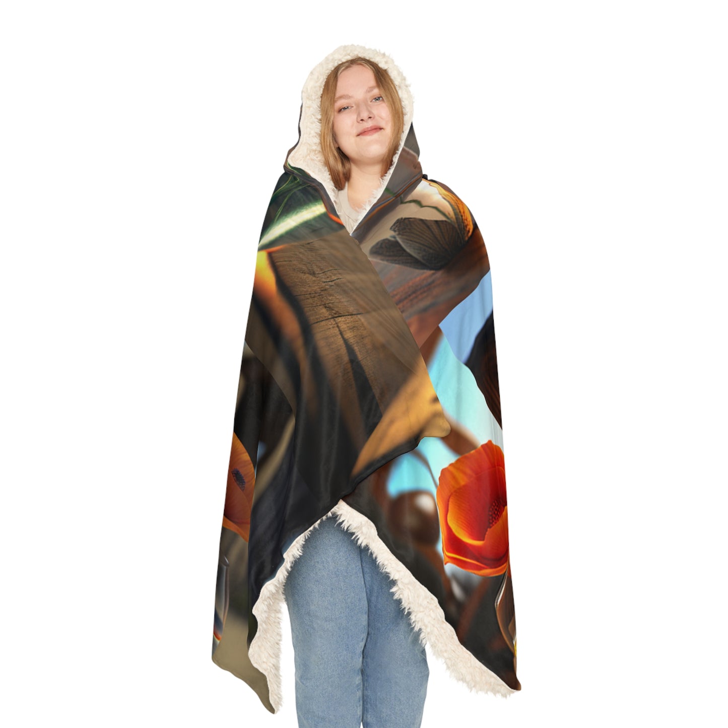 Snuggle Hooded Blanket Poppy in a Glass Vase 5