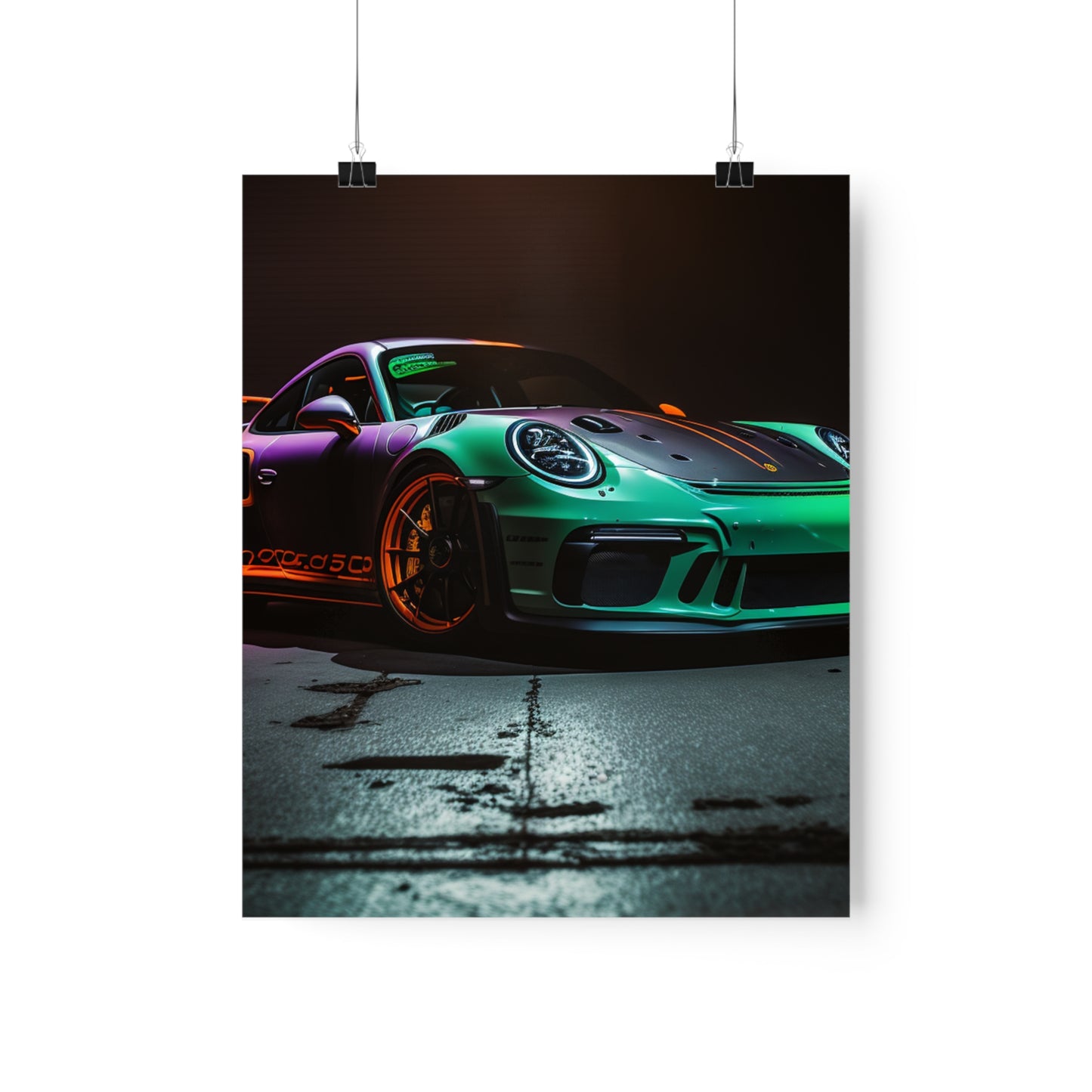 Premium Matte Vertical Posters Porsche Color 4