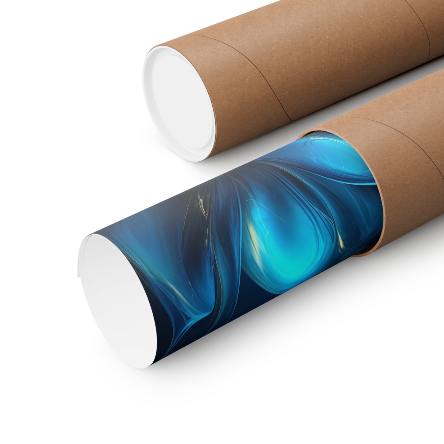 Premium Matte Vertical Posters Abstract Blue Tulip 2