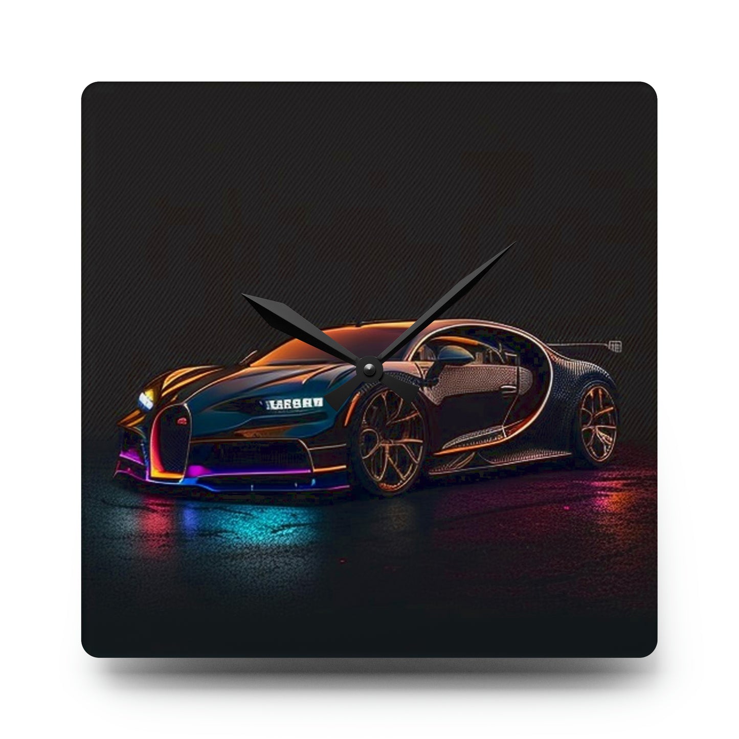 Acrylic Wall Clock Bugatti Chiron Super 4