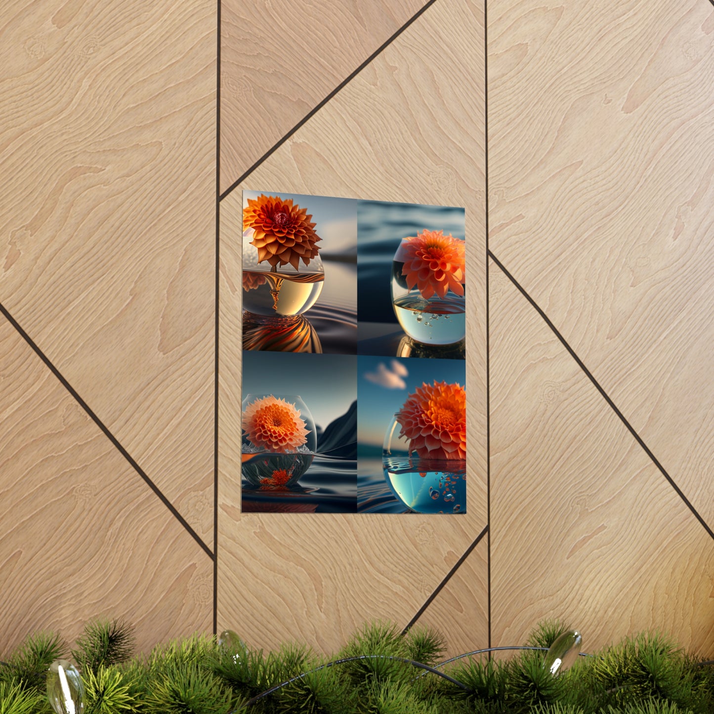 Premium Matte Vertical Posters Dahlia Orange 5