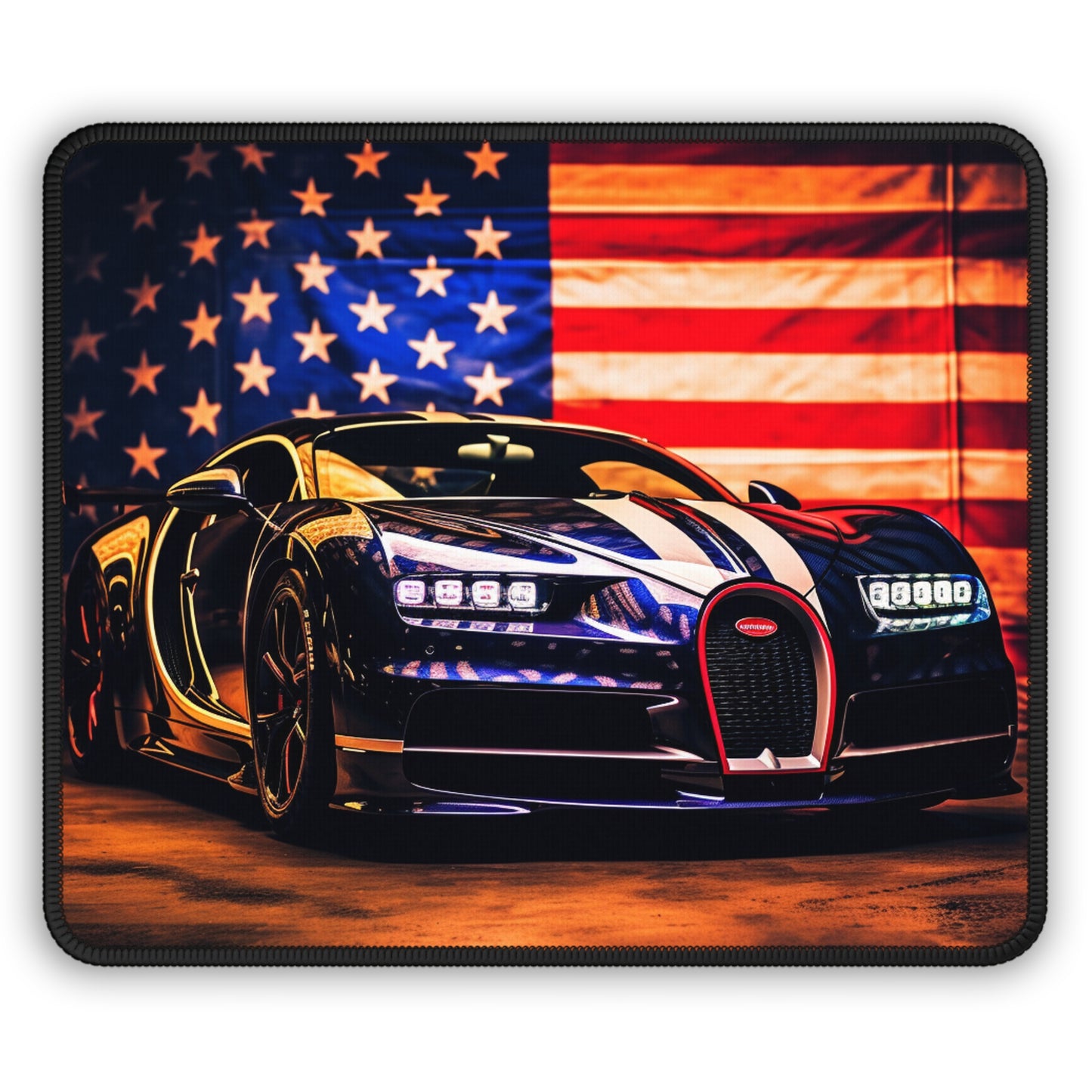 Gaming Mouse Pad  Macro Bugatti American Flag 4