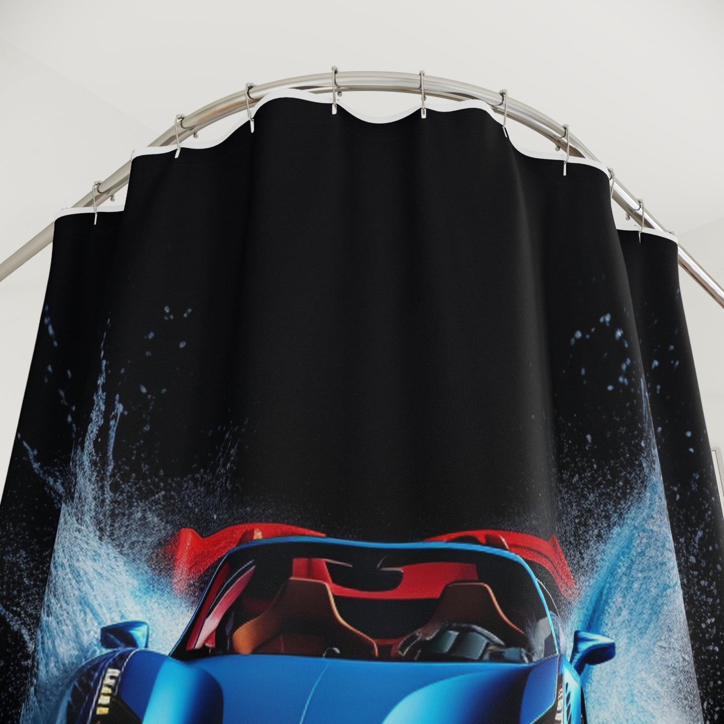 Polyester Shower Curtain Ferrari Water Splash 1