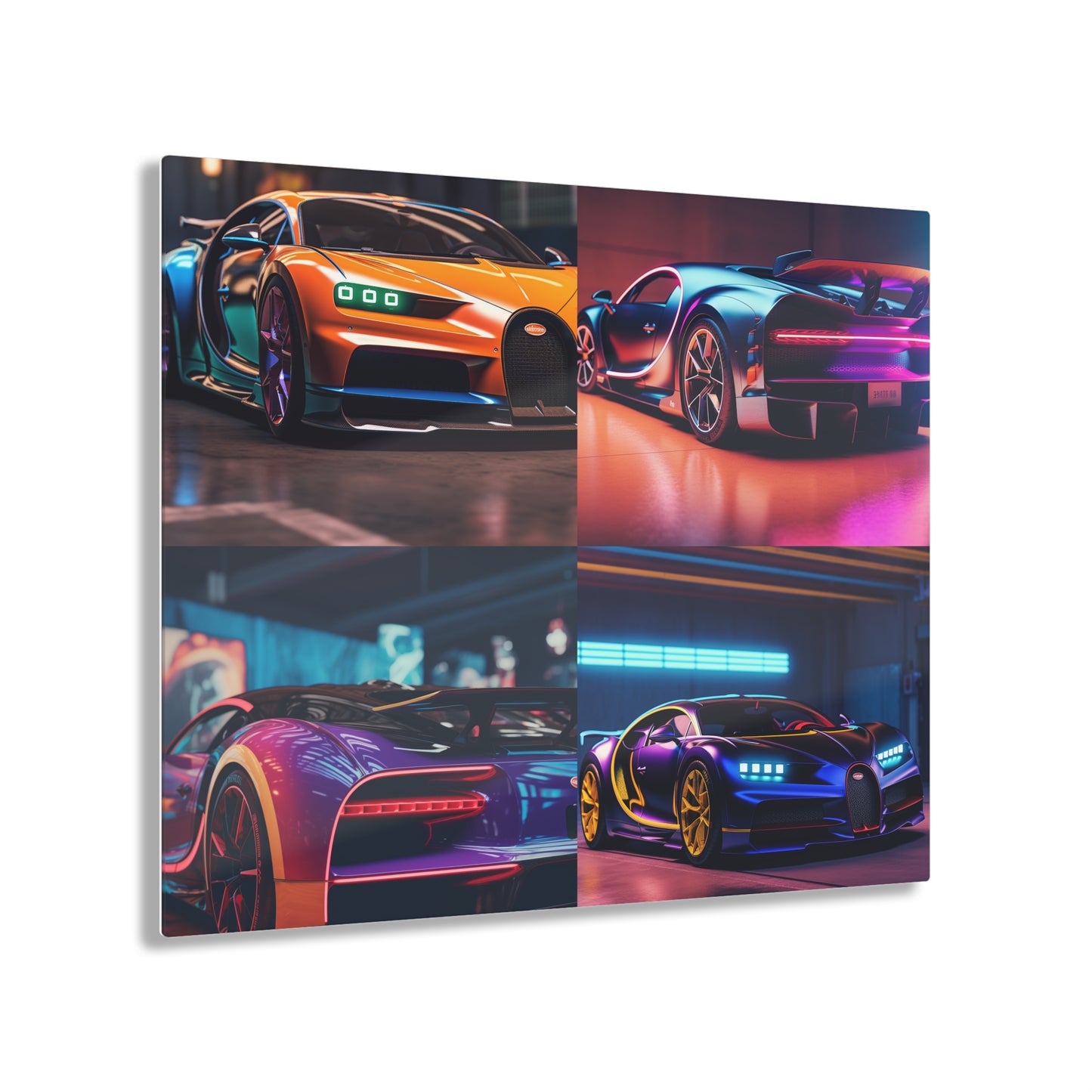 Acrylic Prints Hyper Bugatti Neon Chiron 5