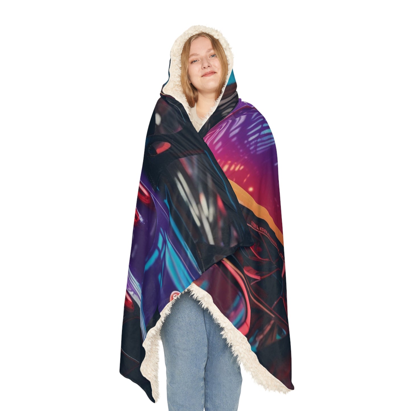 Snuggle Hooded Blanket Hyper Bugatti Neon Chiron 3