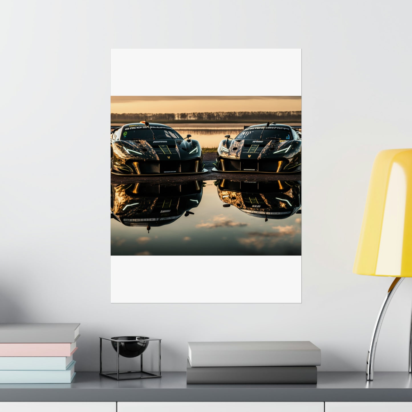 Premium Matte Vertical Posters Ferrari Lake 4