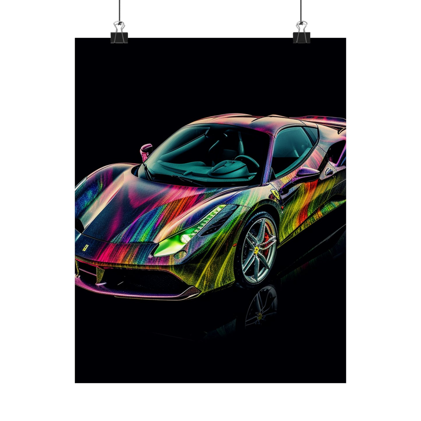 Premium Matte Vertical Posters Ferrari Color 3