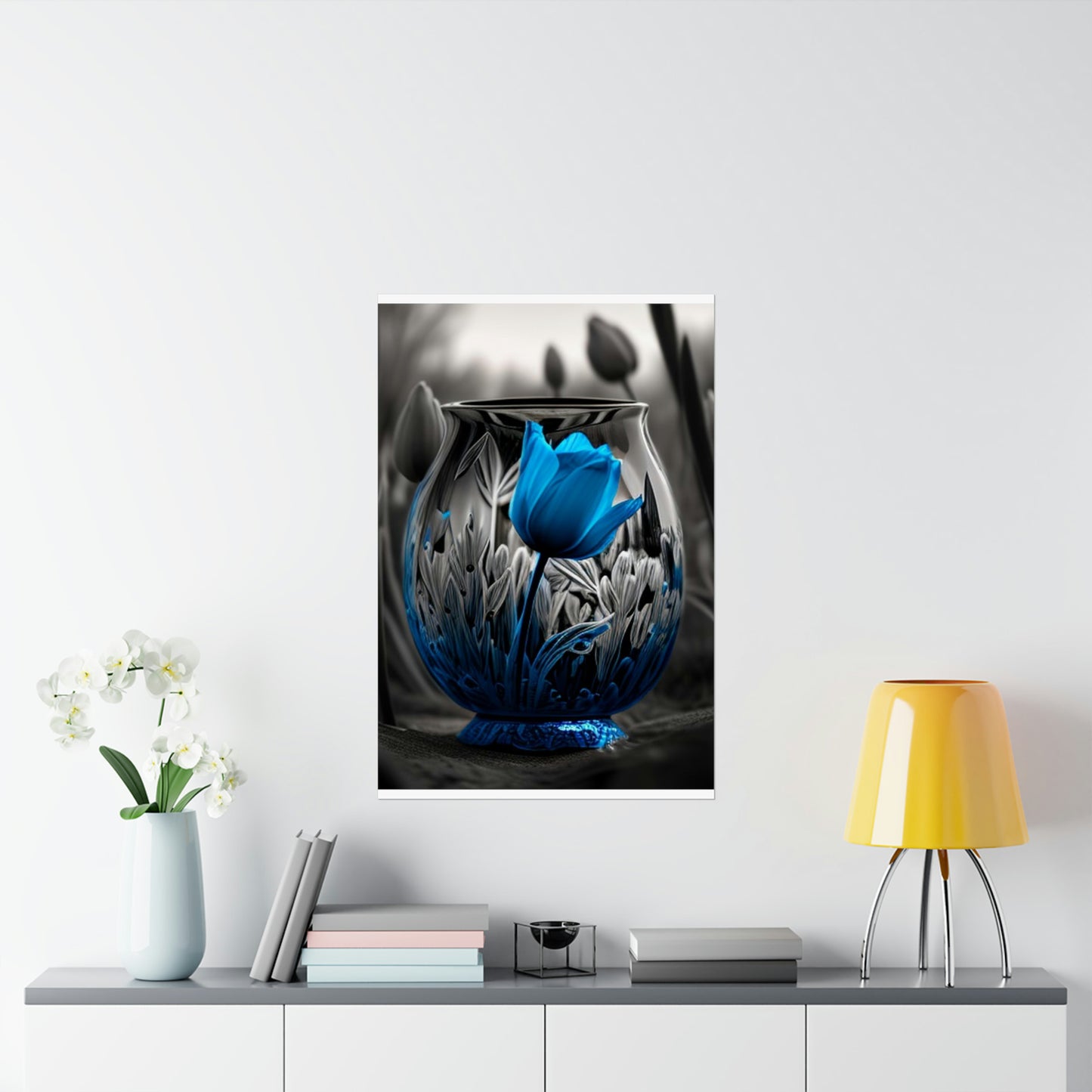 Premium Matte Vertical Posters Tulip Blue 1