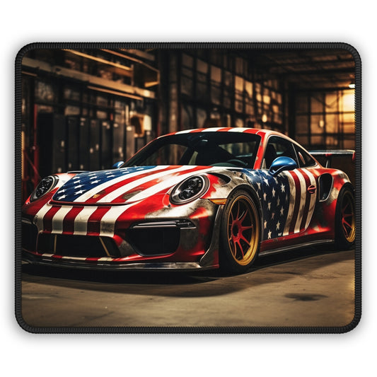 Gaming Mouse Pad  American Flag Porsche 4