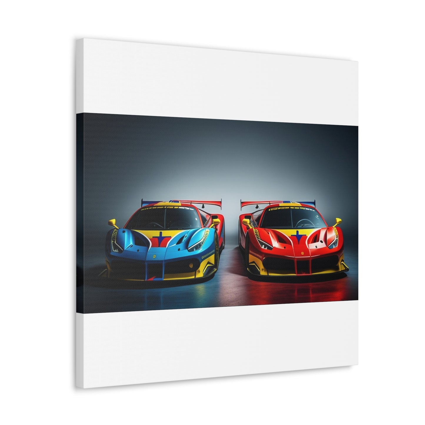 Canvas Gallery Wraps Ferrari Red Blue 2