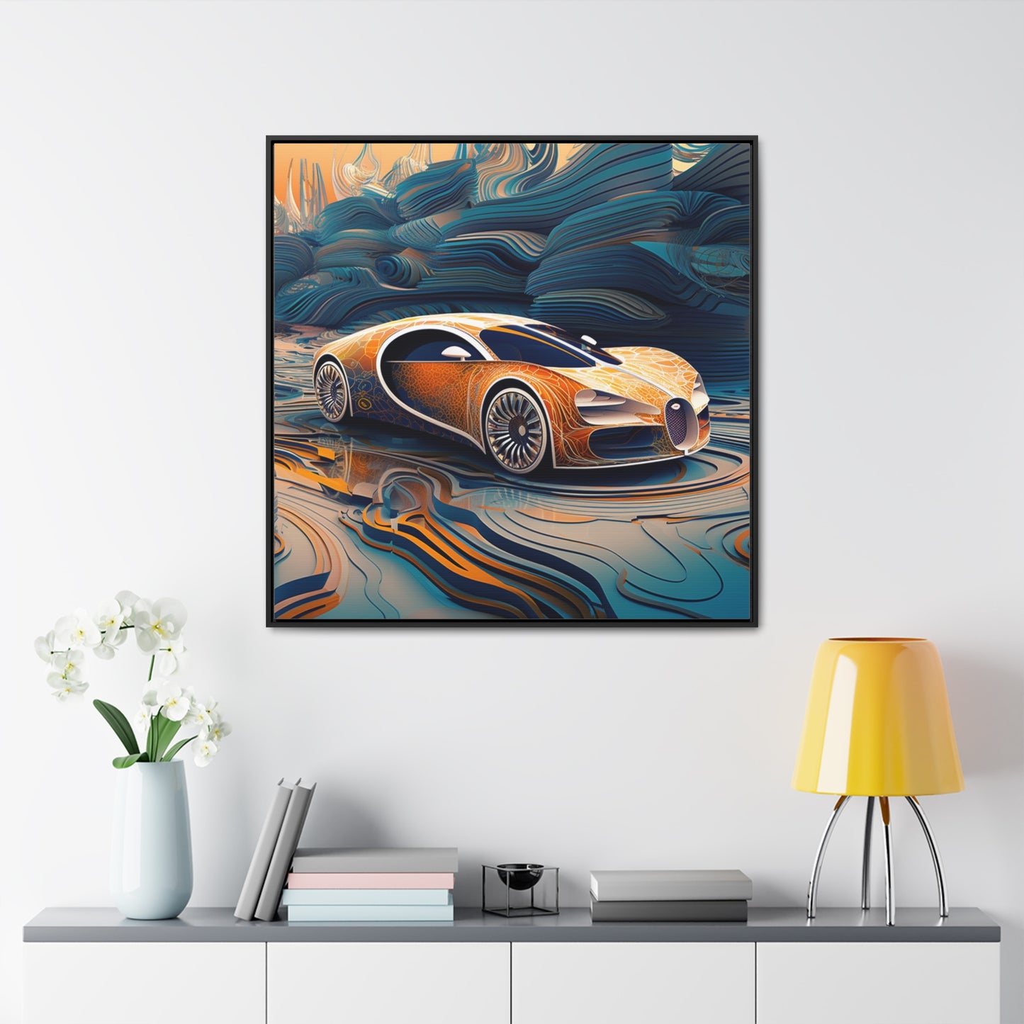 Gallery Canvas Wraps, Square Frame Bugatti Abstract Flair 1