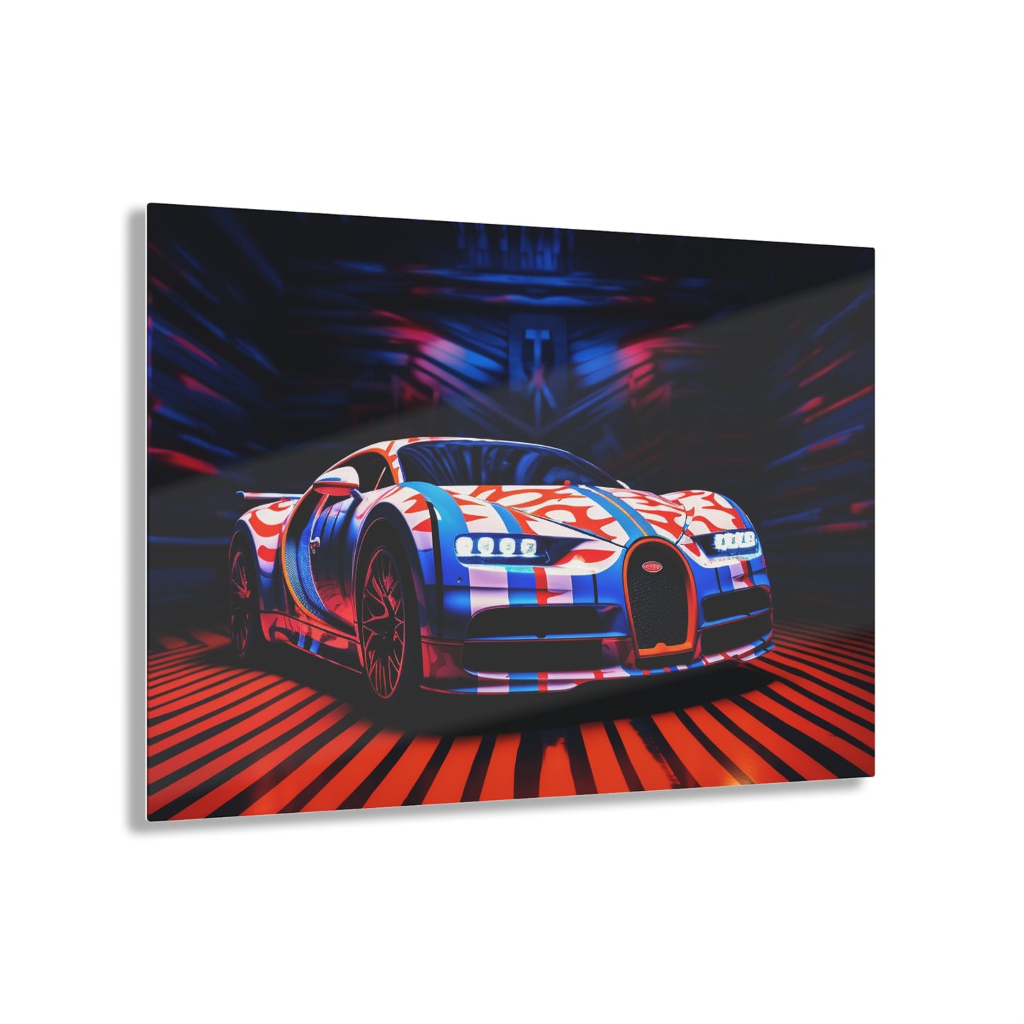 Acrylic Prints Macro Bugatti American Flag 1