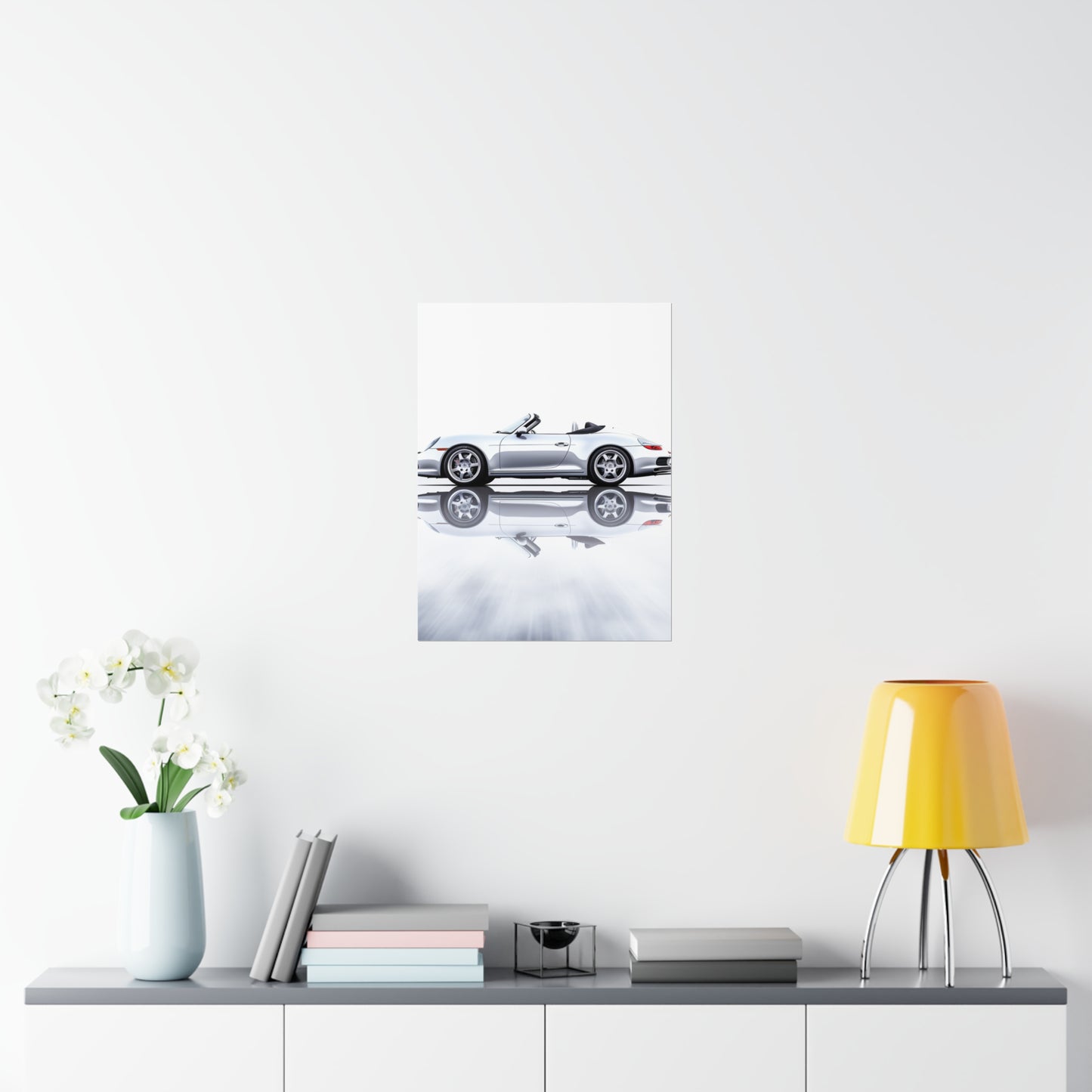 Premium Matte Vertical Posters 911 Speedster on water 3