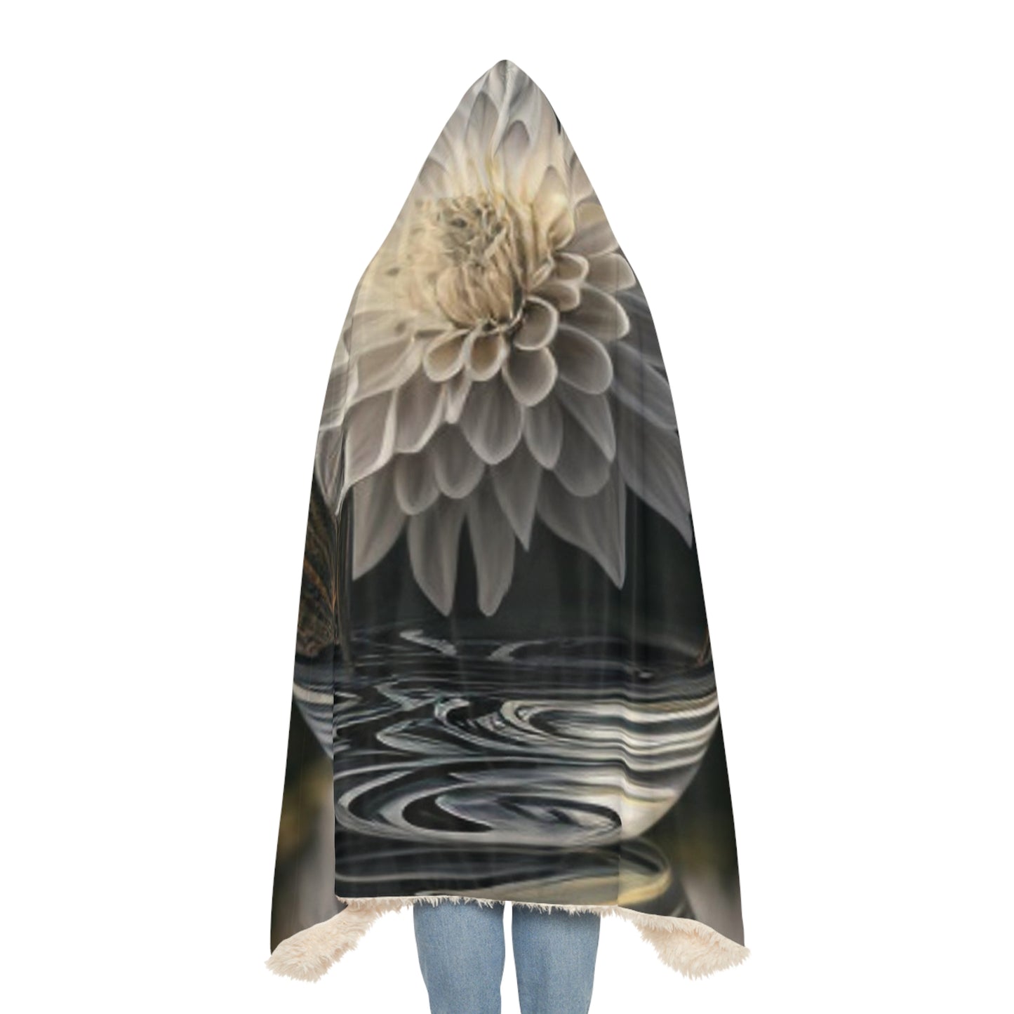 Snuggle Hooded Blanket White Dahlia 2