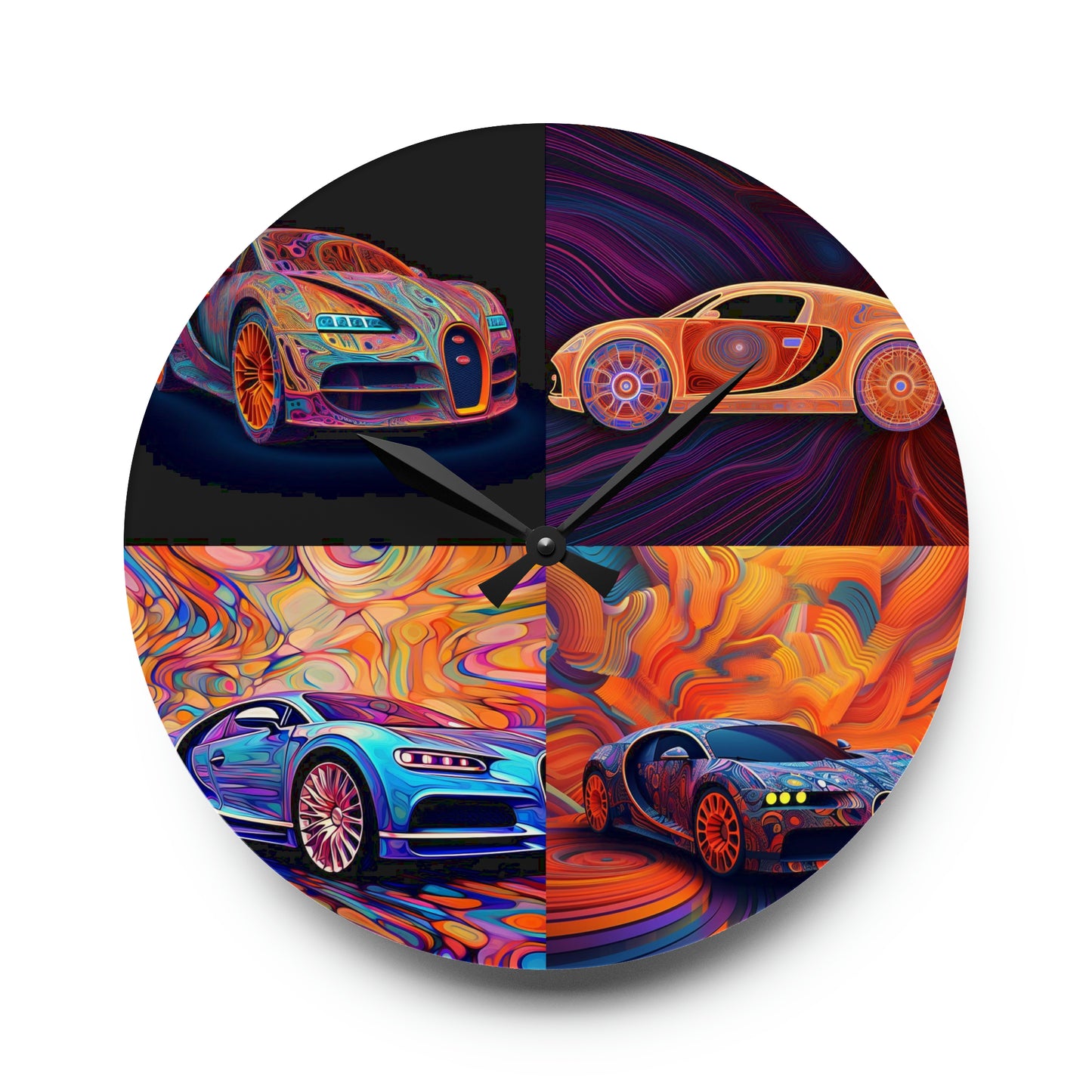 Acrylic Wall Clock Bugatti Abstract Concept 5