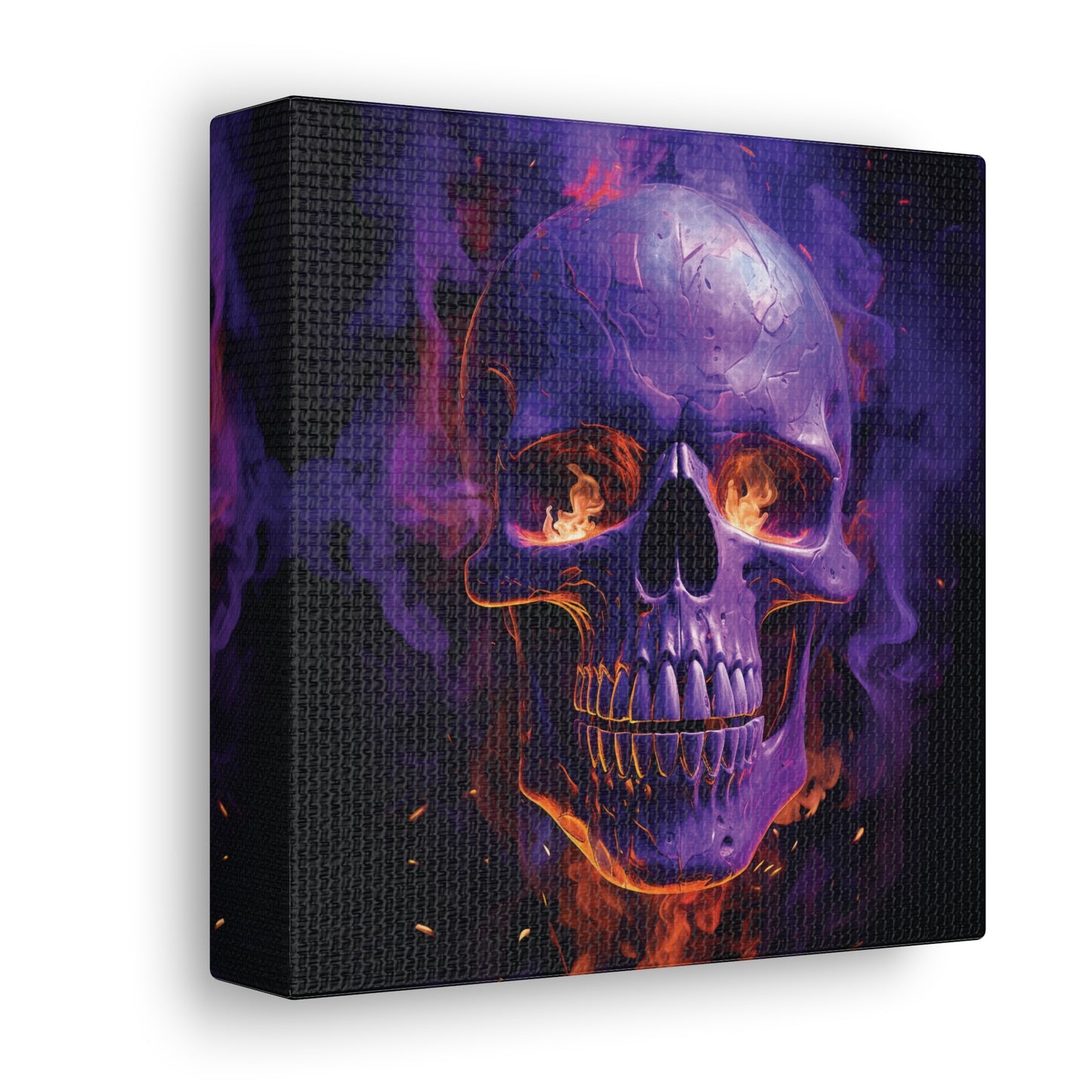 Canvas Gallery Wraps Skull Flames 1