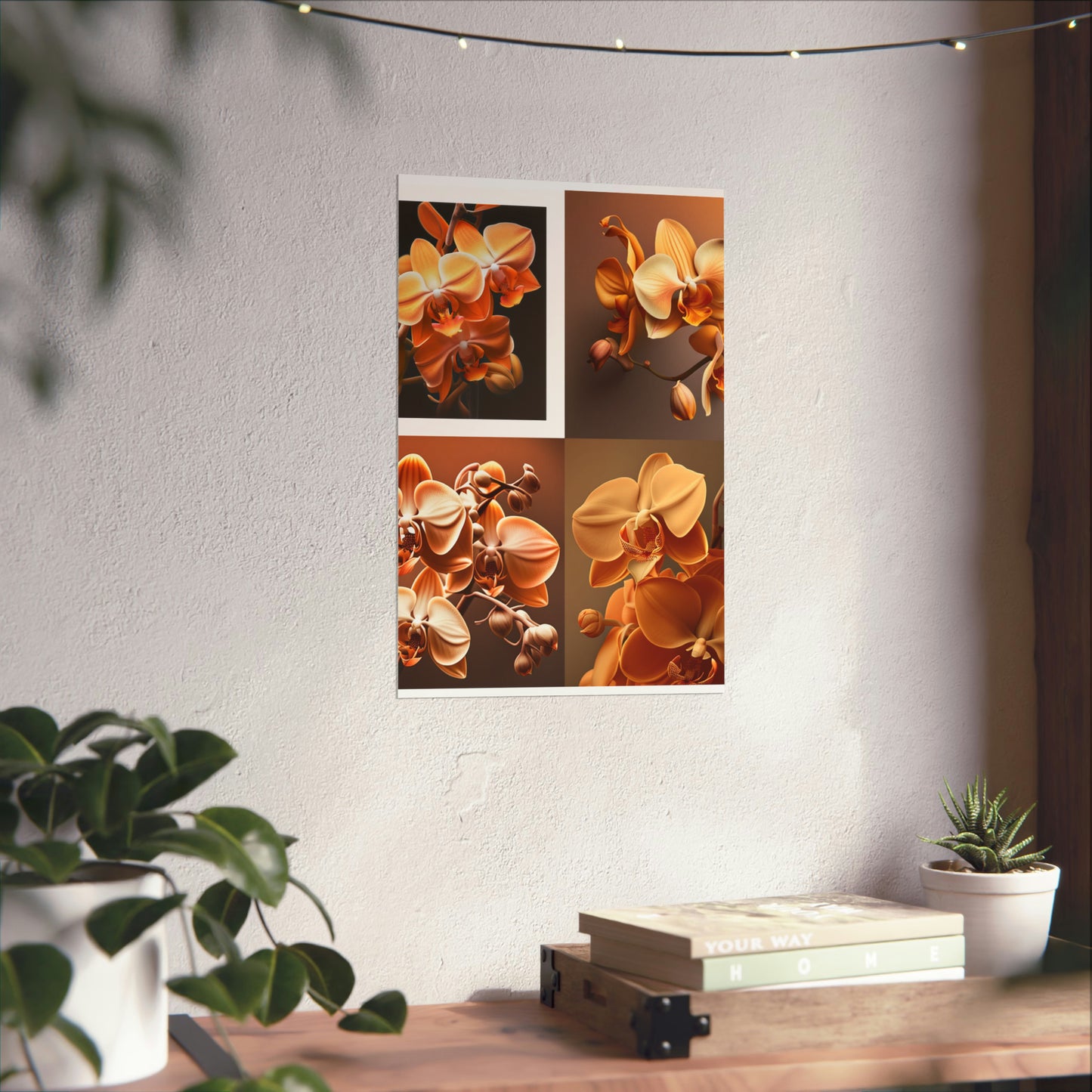 Premium Matte Vertical Posters orchid pedals 5