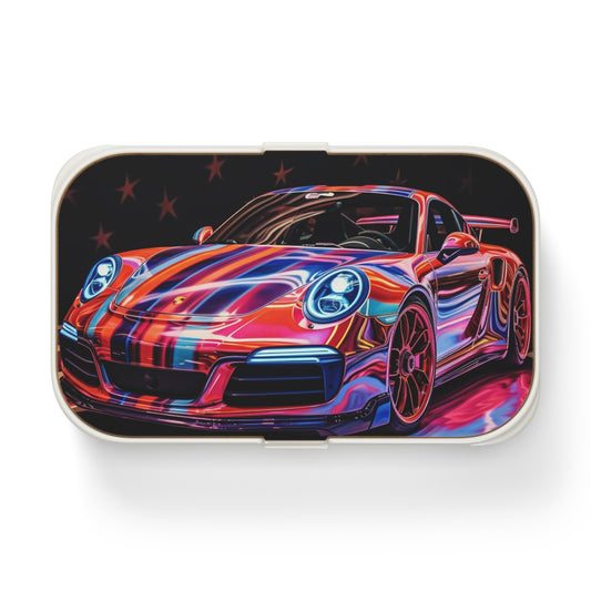 Bento Lunch Box American Flag Colored Porsche 3