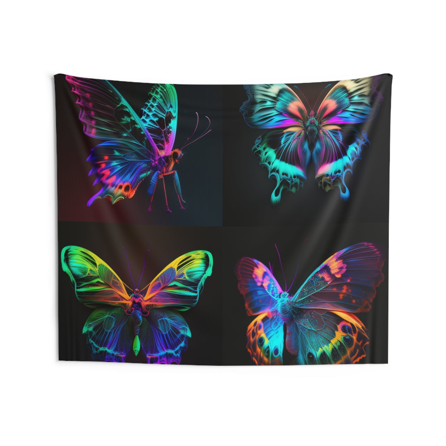 Indoor Wall Tapestries Raw Hyper Color Butterfly 5