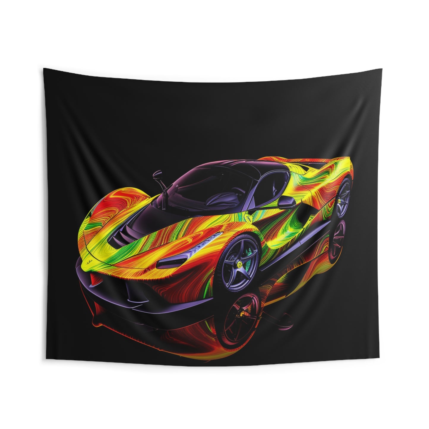 Indoor Wall Tapestries Ferrari Neon 4