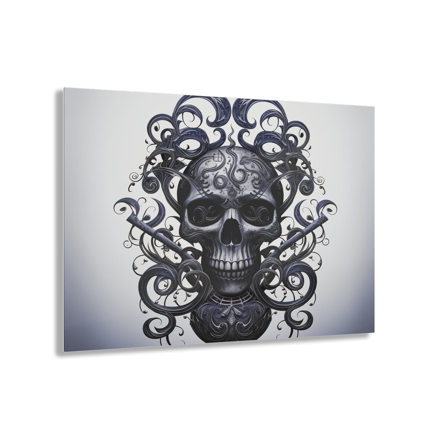 Acrylic Prints Skull Treble Clef 1