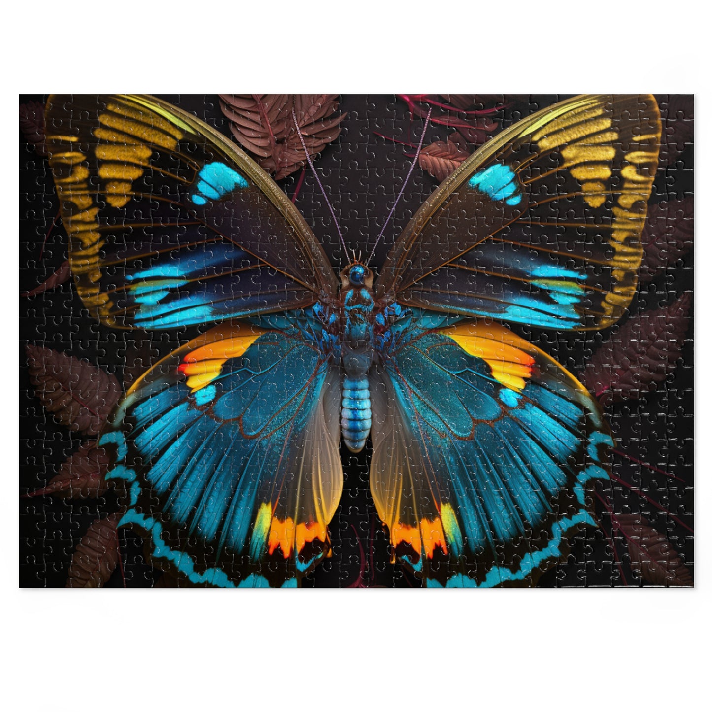 Jigsaw Puzzle (30, 110, 252, 500,1000-Piece) Neon Butterfly Flair 1