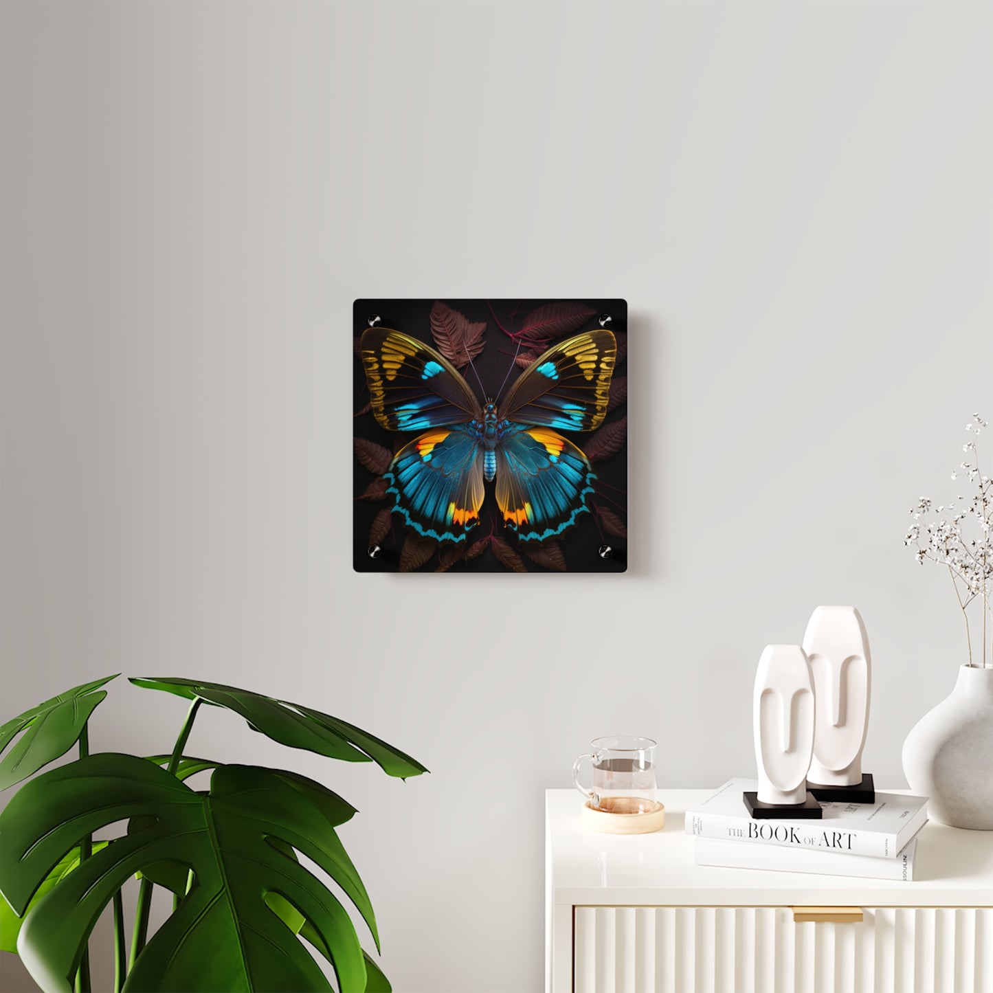 Acrylic Wall Art Panels Neon Butterfly Flair 1