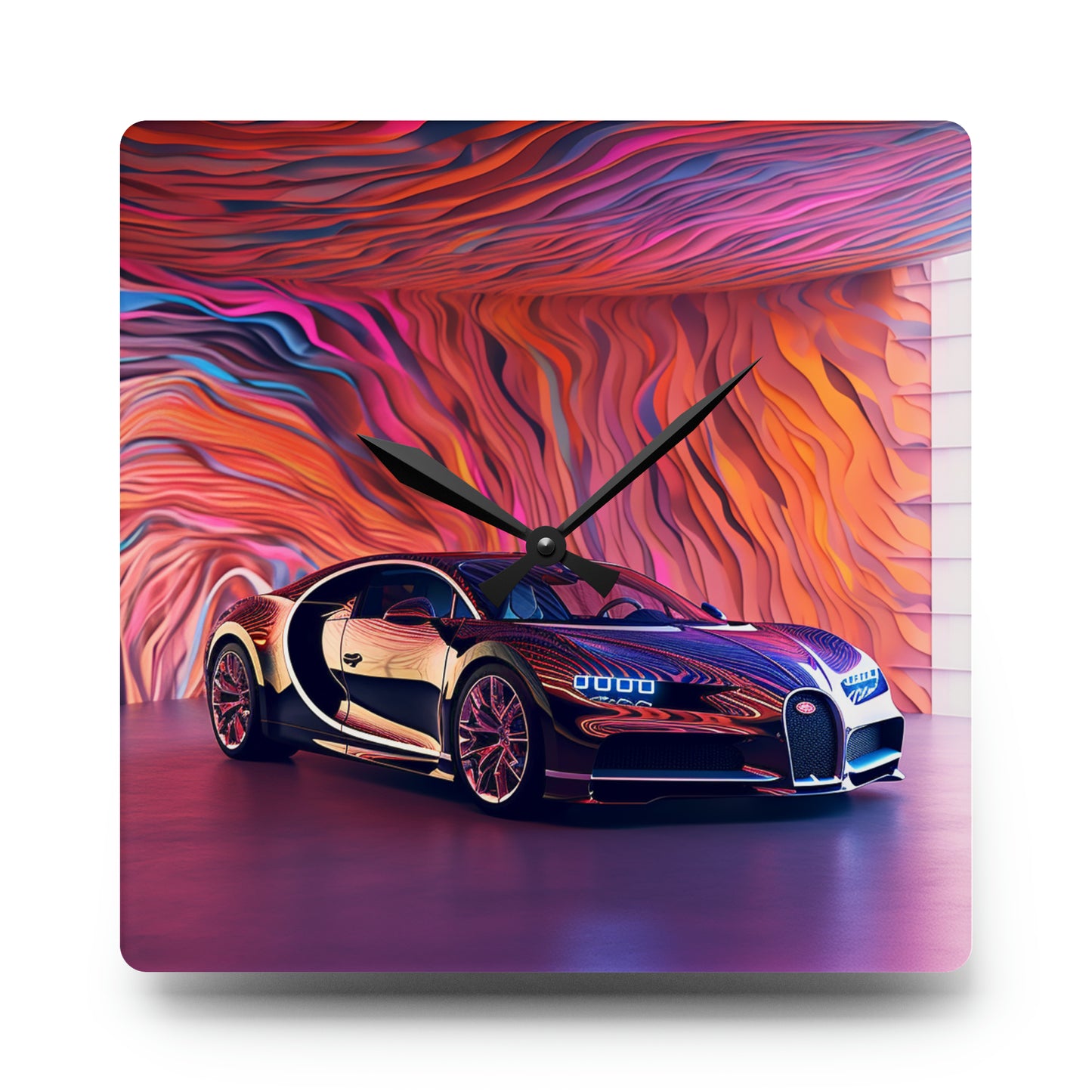 Acrylic Wall Clock Bugatti Abstract Flair 4