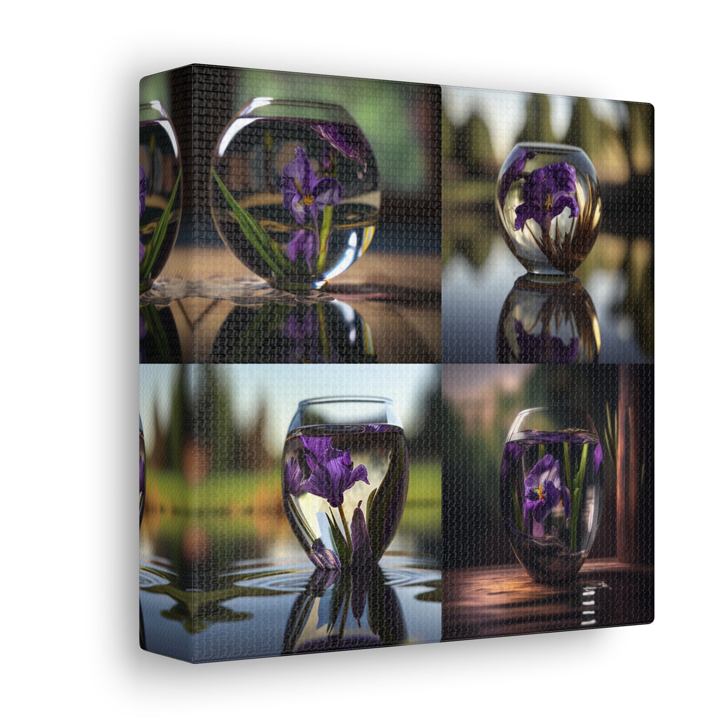 Canvas Gallery Wraps Purple Iris in a vase 5