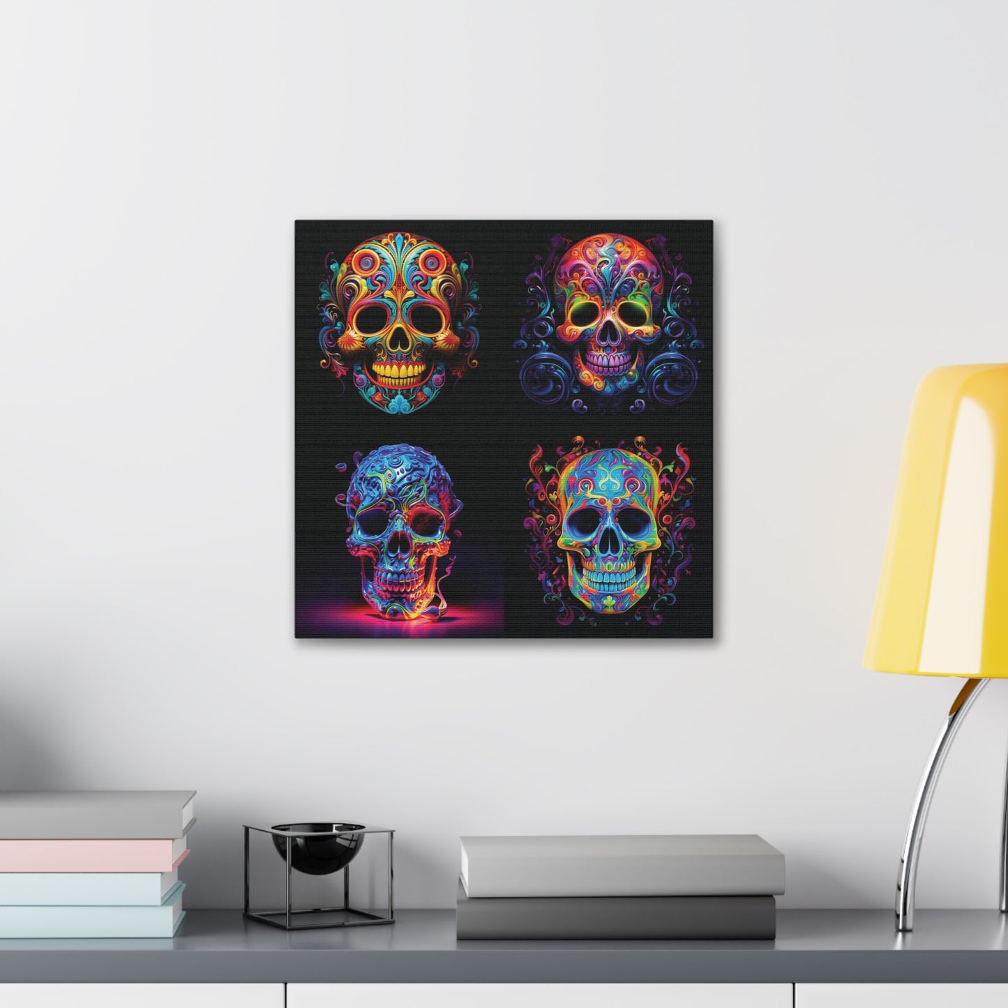 Canvas Gallery Wraps Macro Skull Color 5