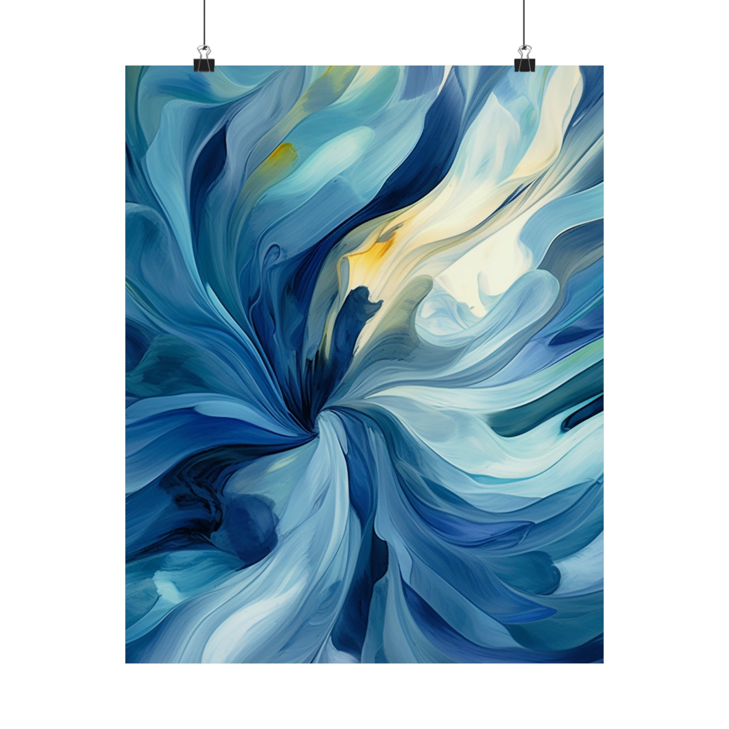 Premium Matte Vertical Posters Blue Tluip Abstract 4