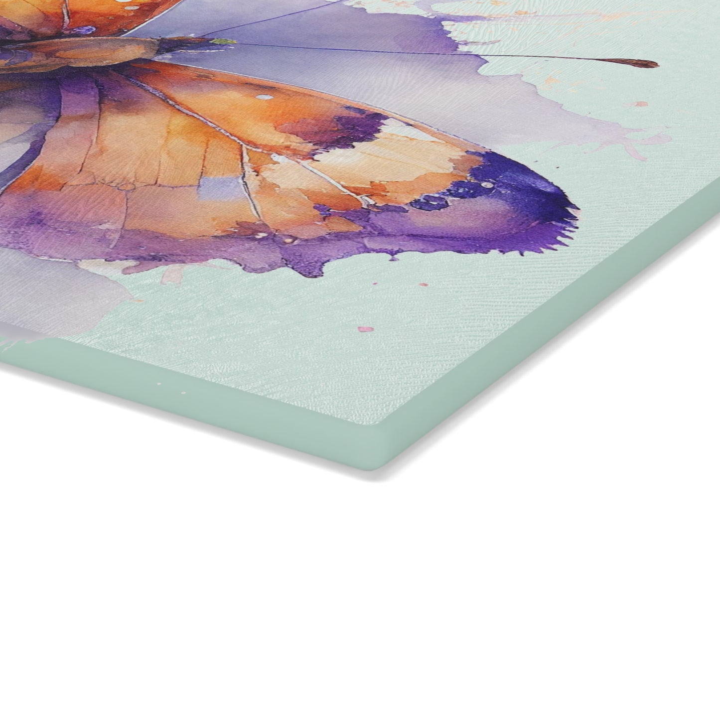 Glass Cutting Board MerlinRose Watercolor Butterfly 2