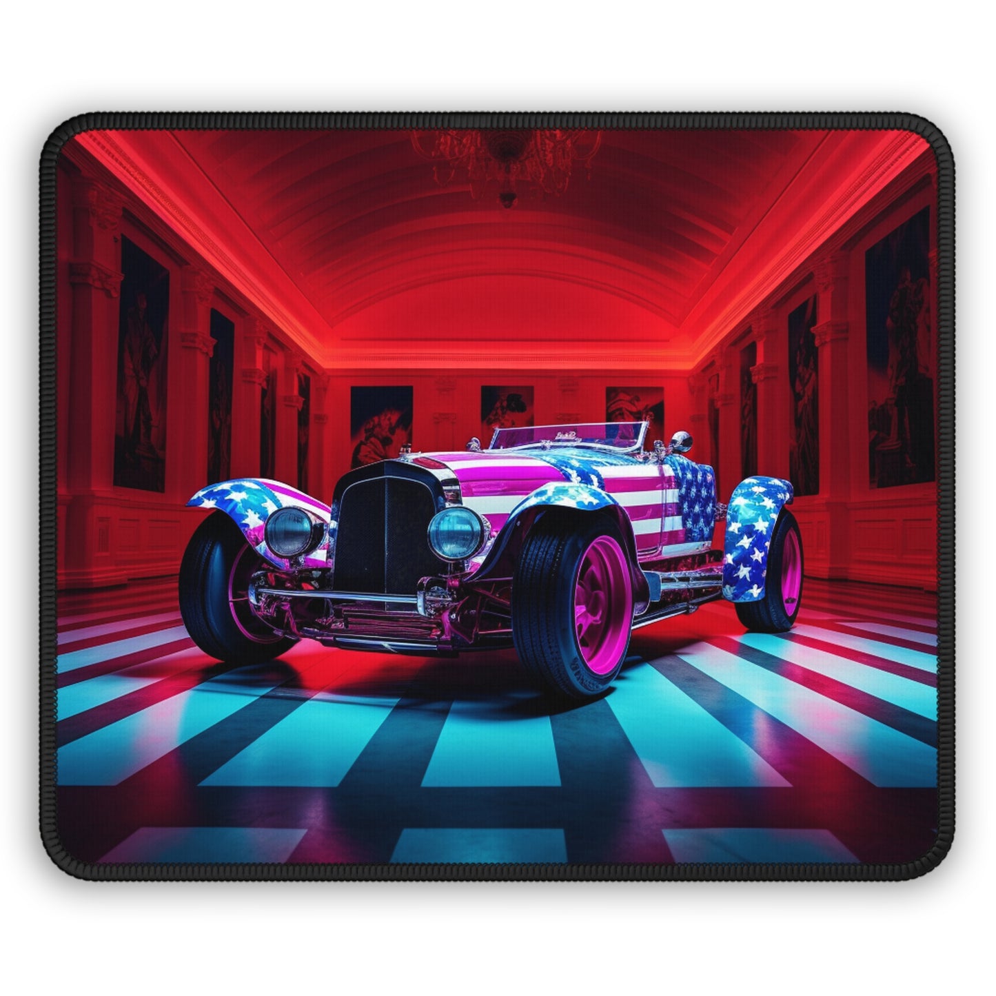 Gaming Mouse Pad  Macro Bugatti American Flag 3