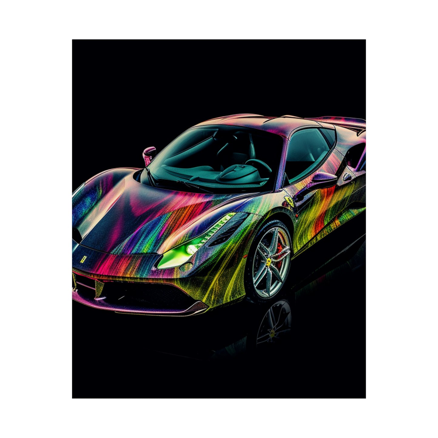 Premium Matte Vertical Posters Ferrari Color 3