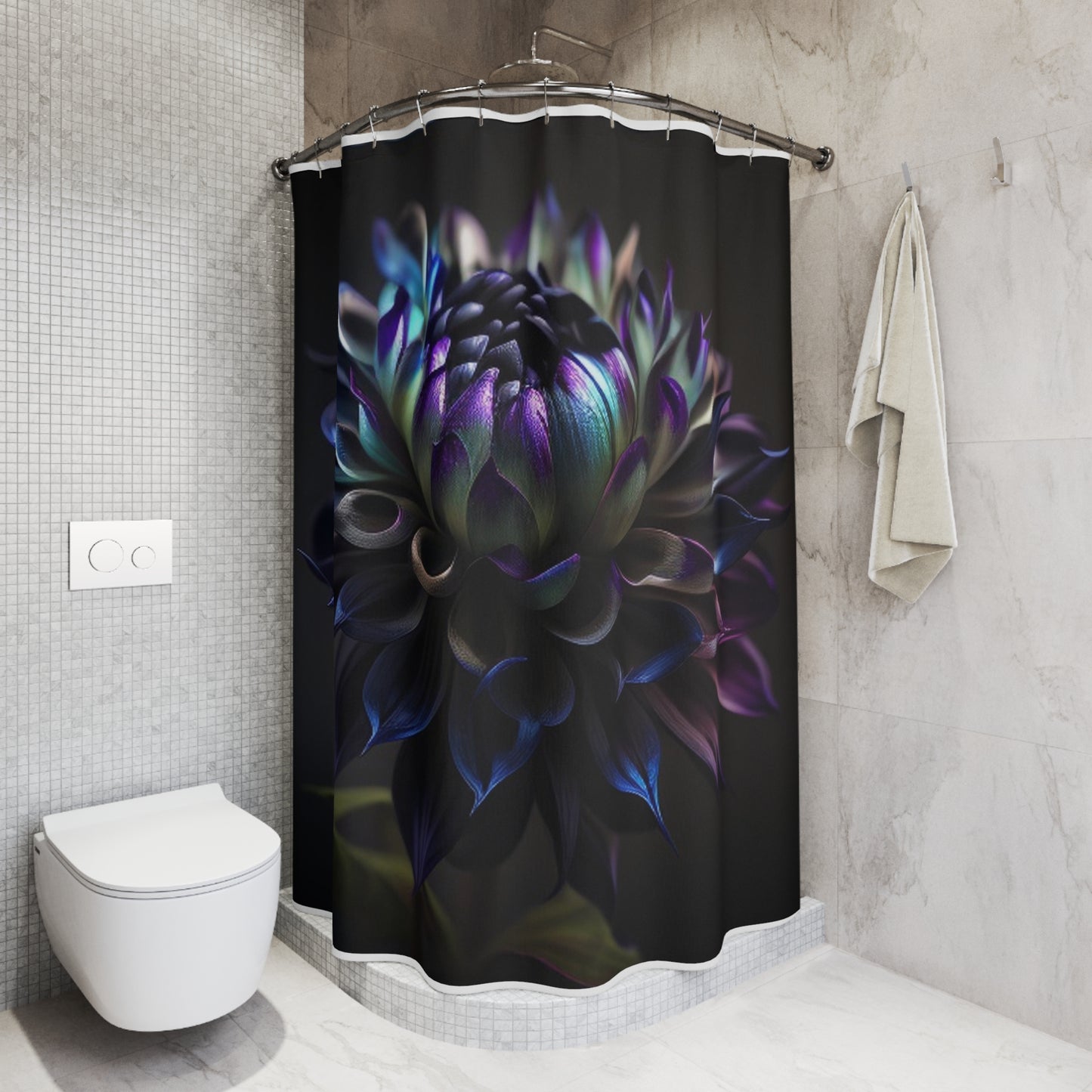 Polyester Shower Curtain Dahlia Purple 4