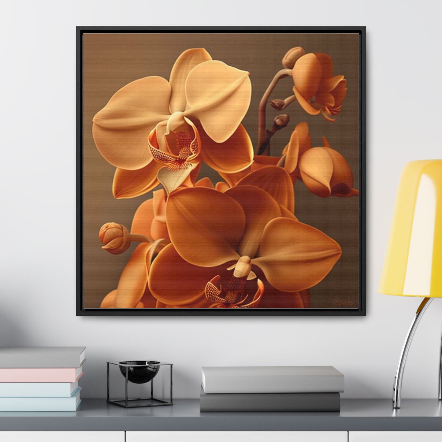 Gallery Canvas Wraps, Square Frame orchid pedals 4
