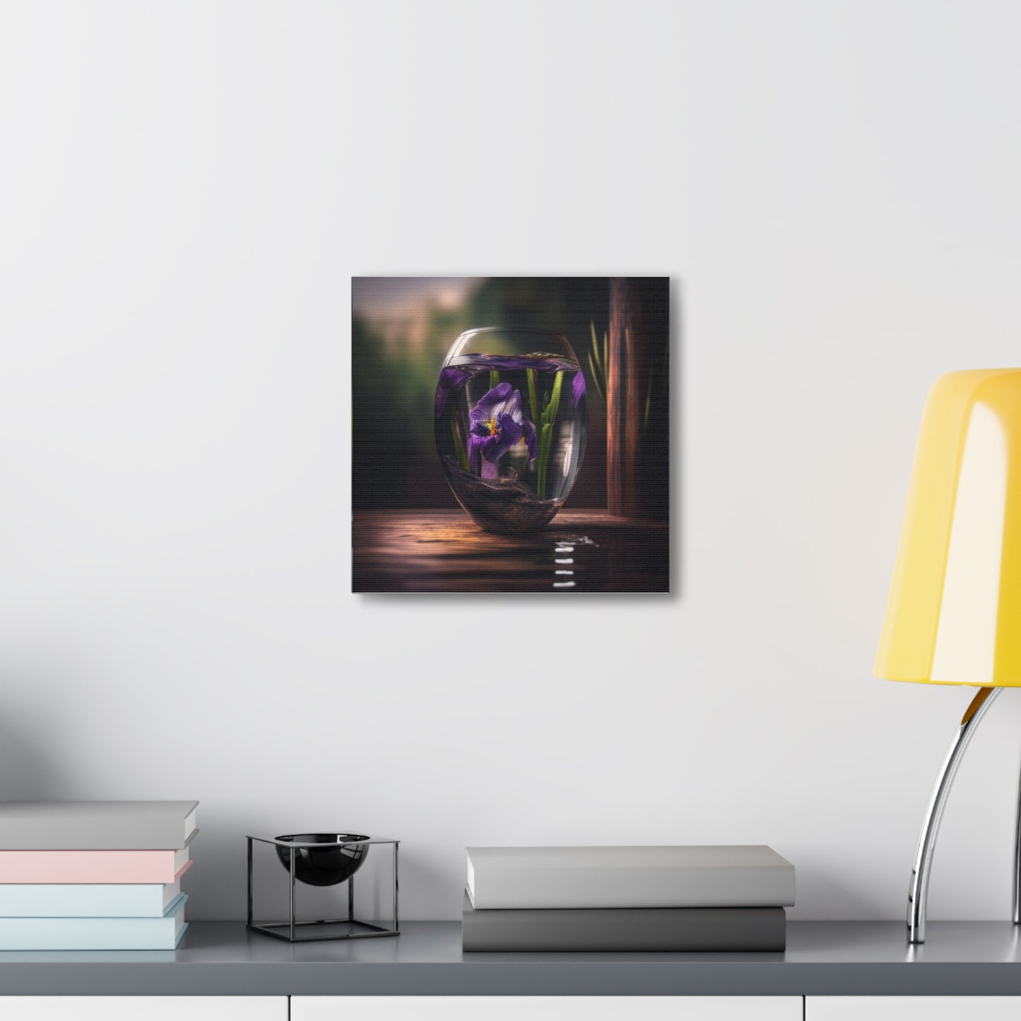 Canvas Gallery Wraps Purple Iris in a vase 4