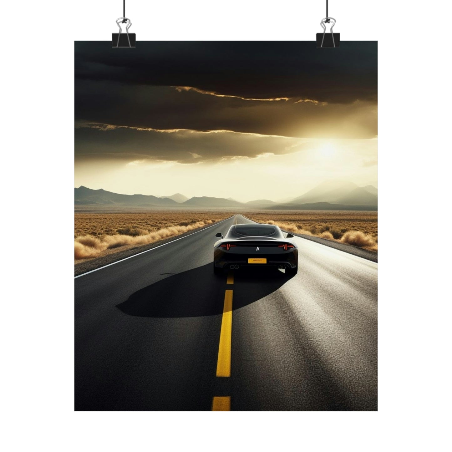 Premium Matte Vertical Posters Ferrari Road 1