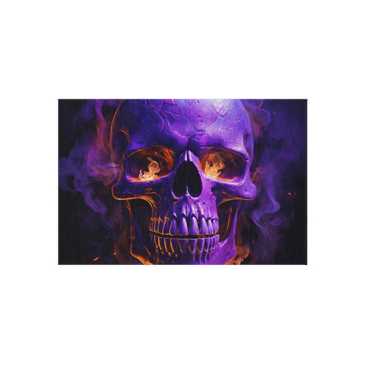 Outdoor Rug  Skull Flames 1