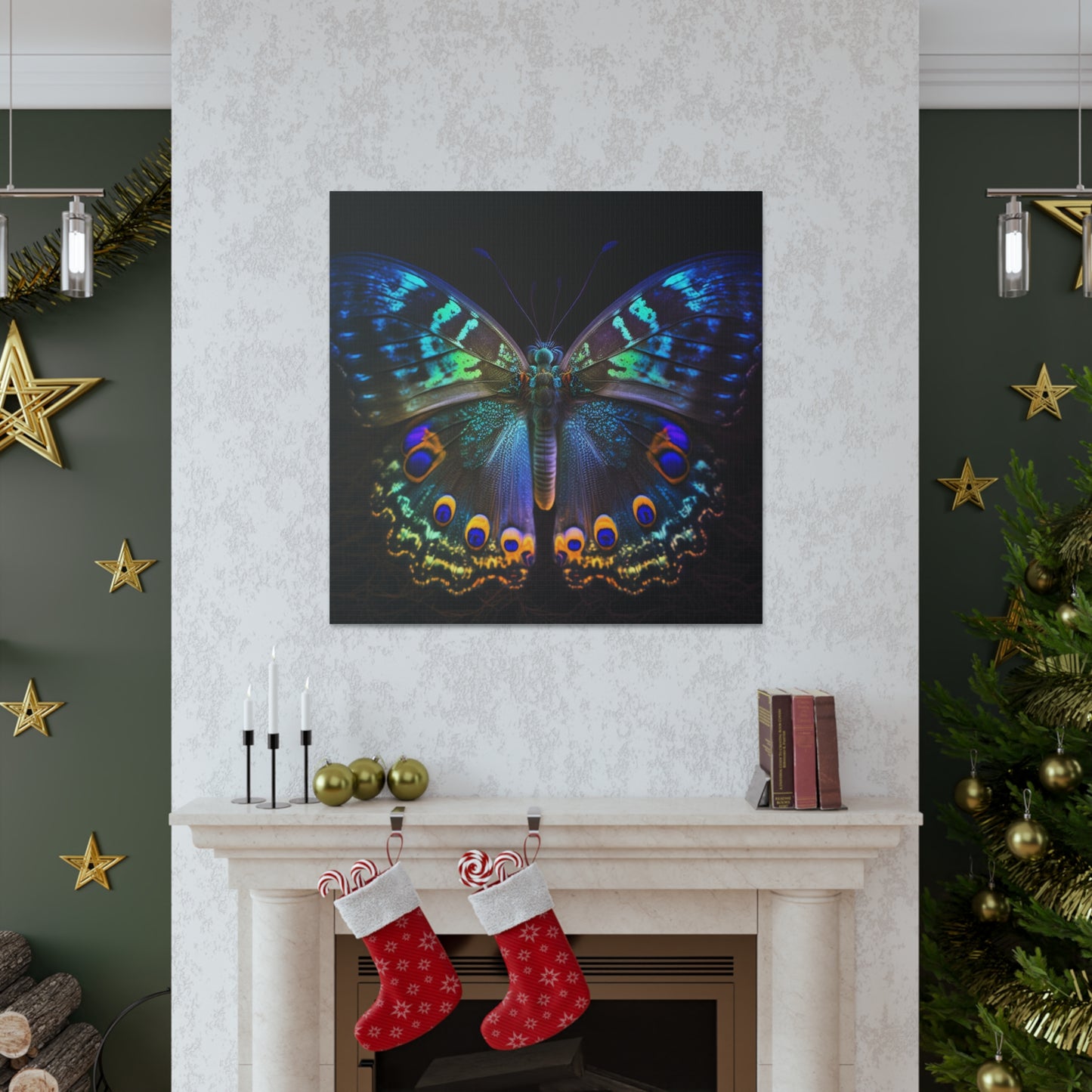 Canvas Gallery Wraps Neon Hue Butterfly 3