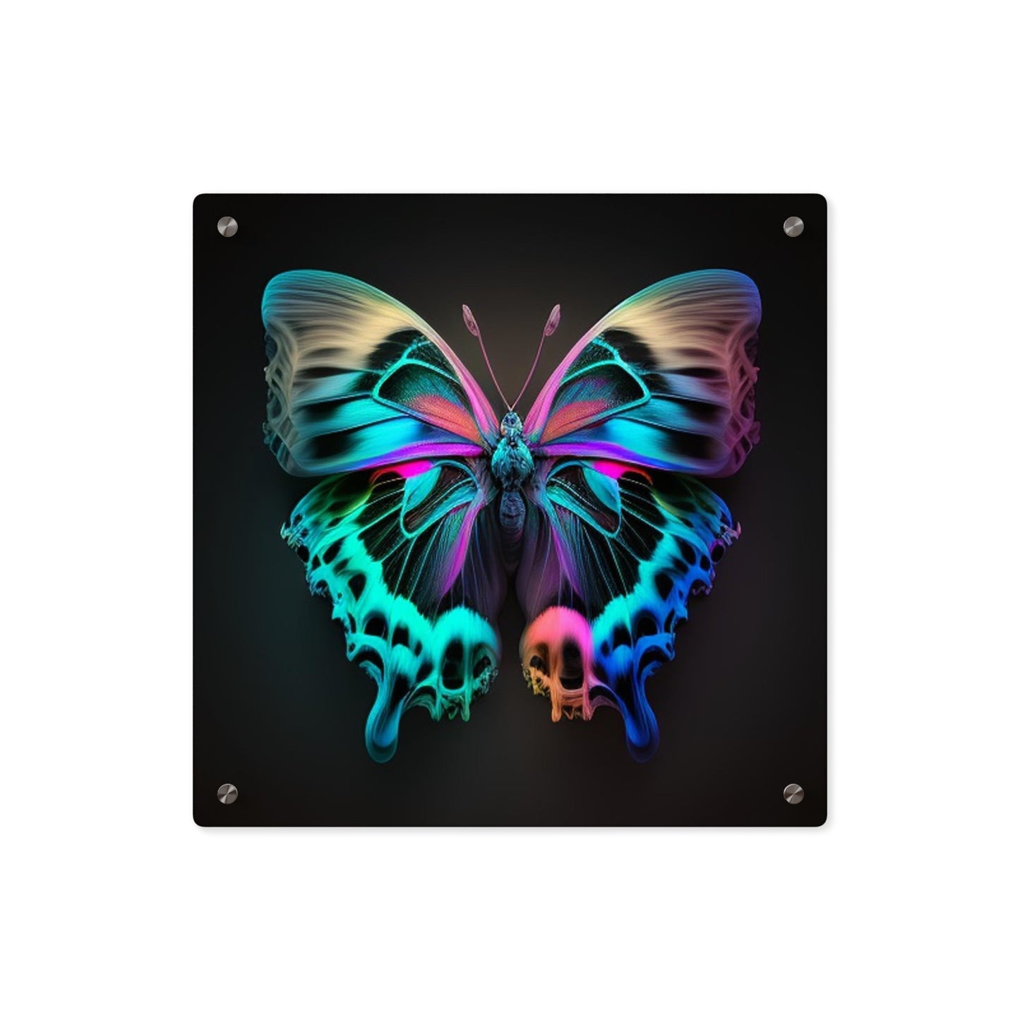 Acrylic Wall Art Panels Neon Butterfly Fusion 2