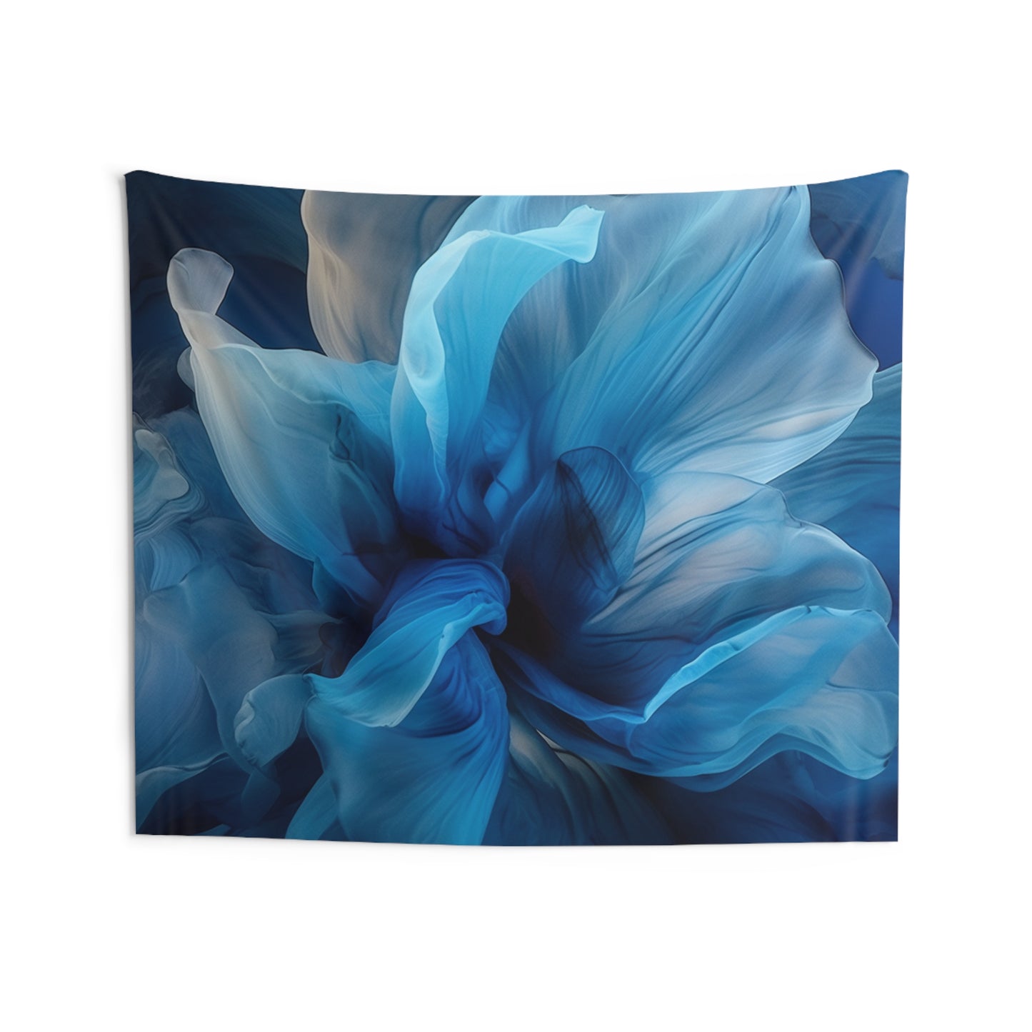 Indoor Wall Tapestries Blue Tluip Abstract 2