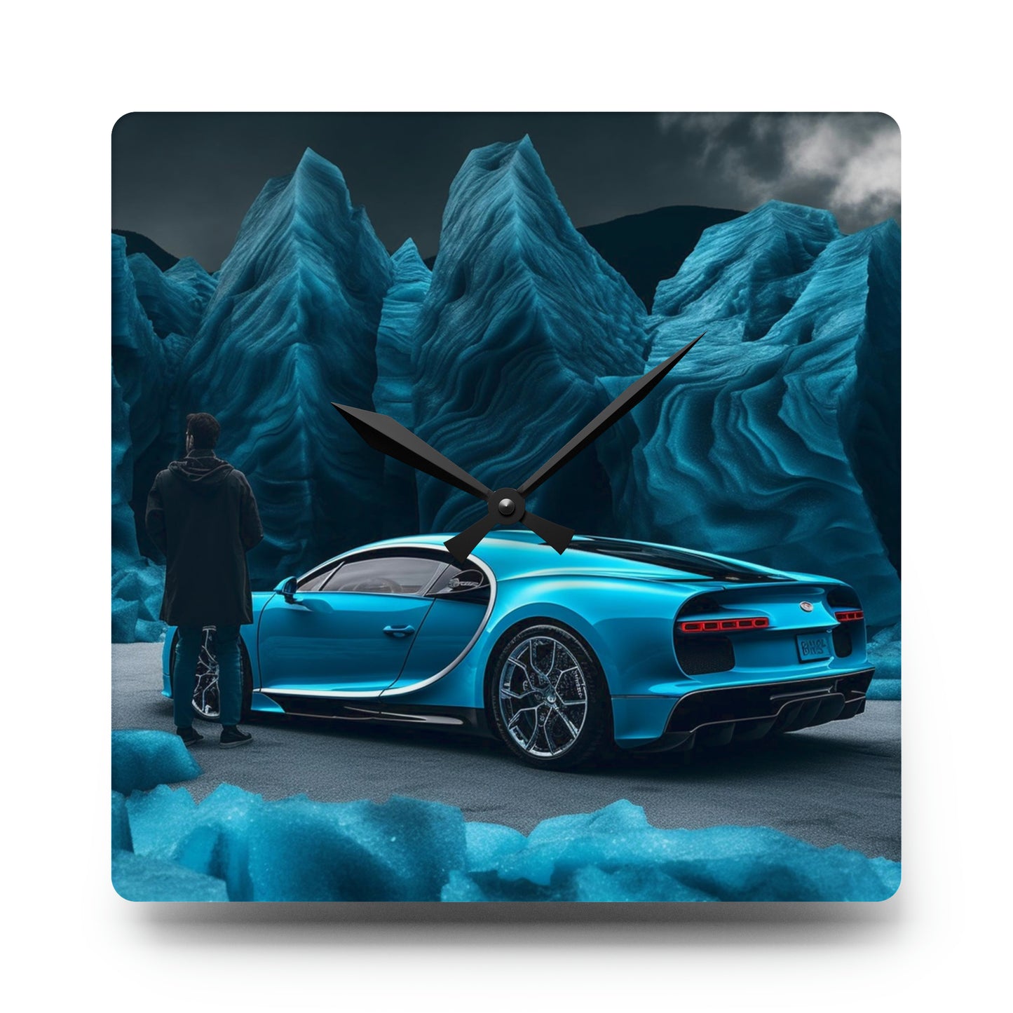 Acrylic Wall Clock Bugatti Real Look 3