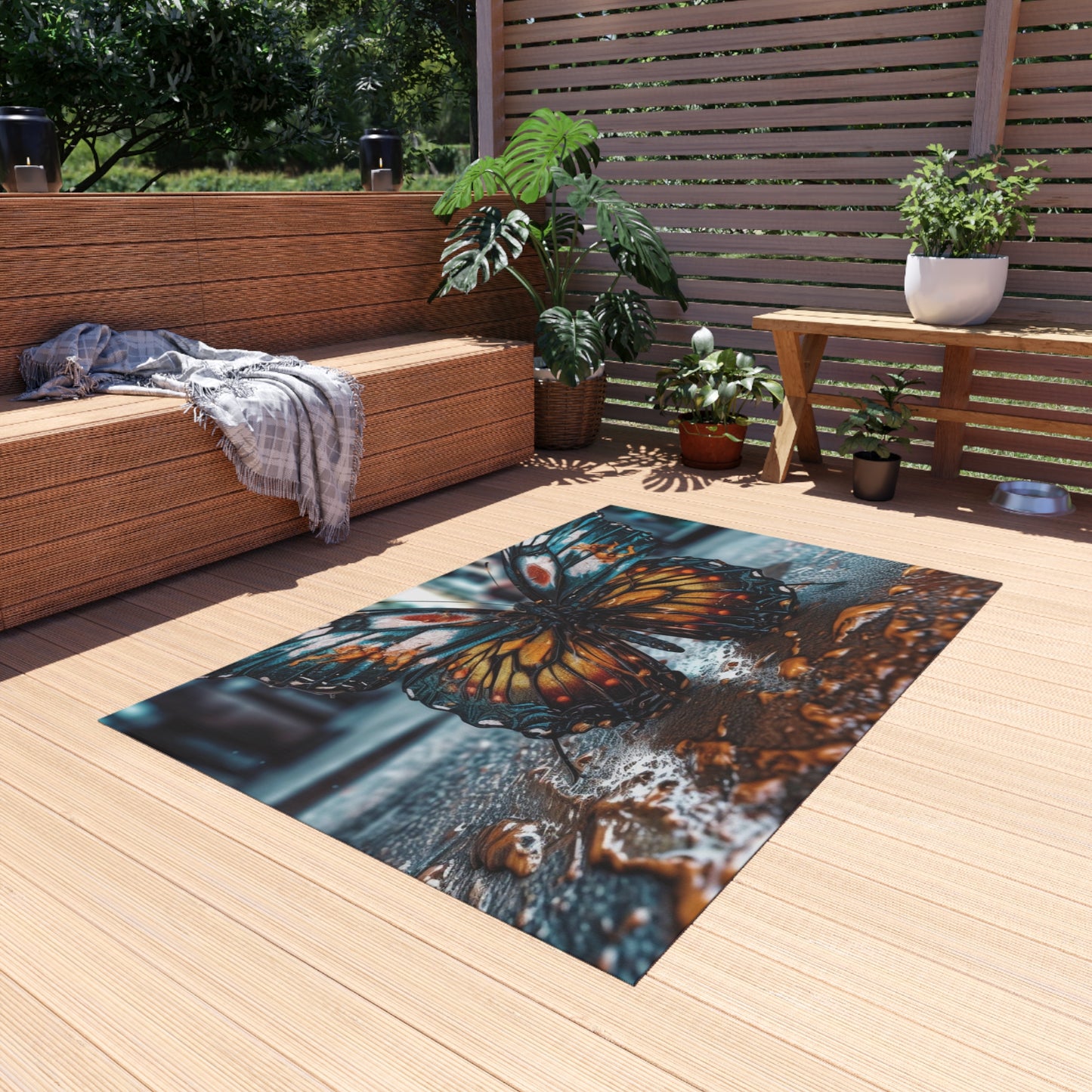 Outdoor Rug  Water Butterfly Street 3