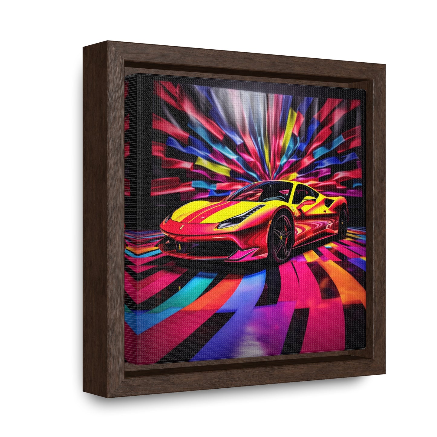 Gallery Canvas Wraps, Square Frame Macro Flag Ferrari 3