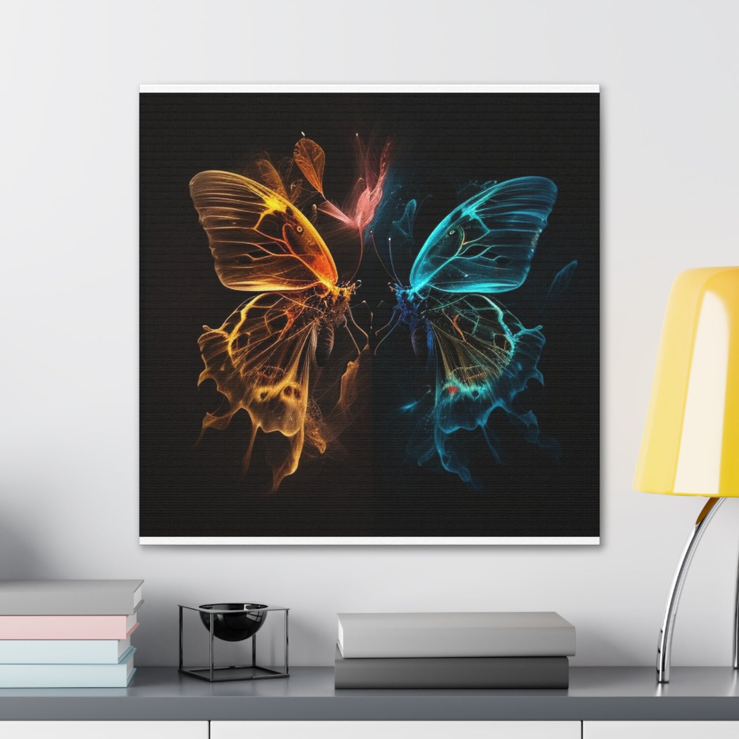 Canvas Gallery Wraps Kiss Neon Butterfly 4